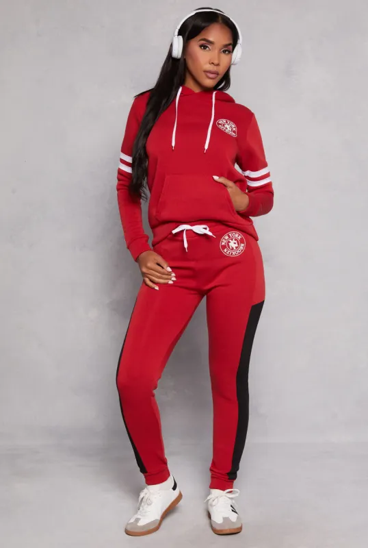 Fleece Lined New York Graphic Joggers sold by Rainbow