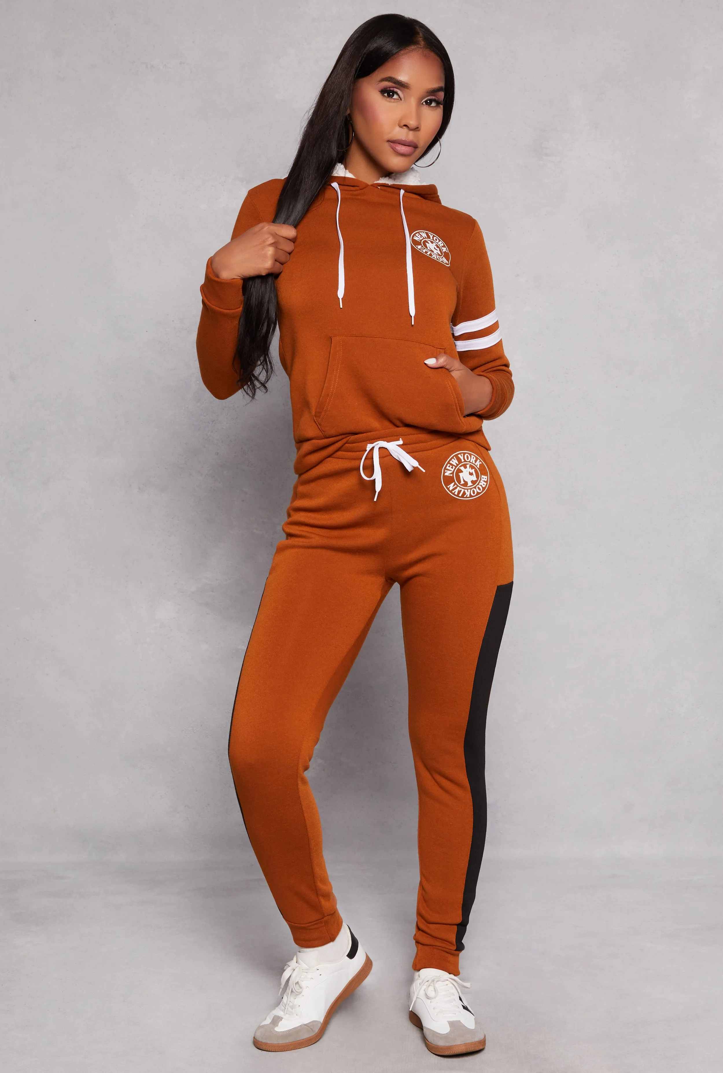 Fleece Lined New York Graphic Joggers sold by Rainbow