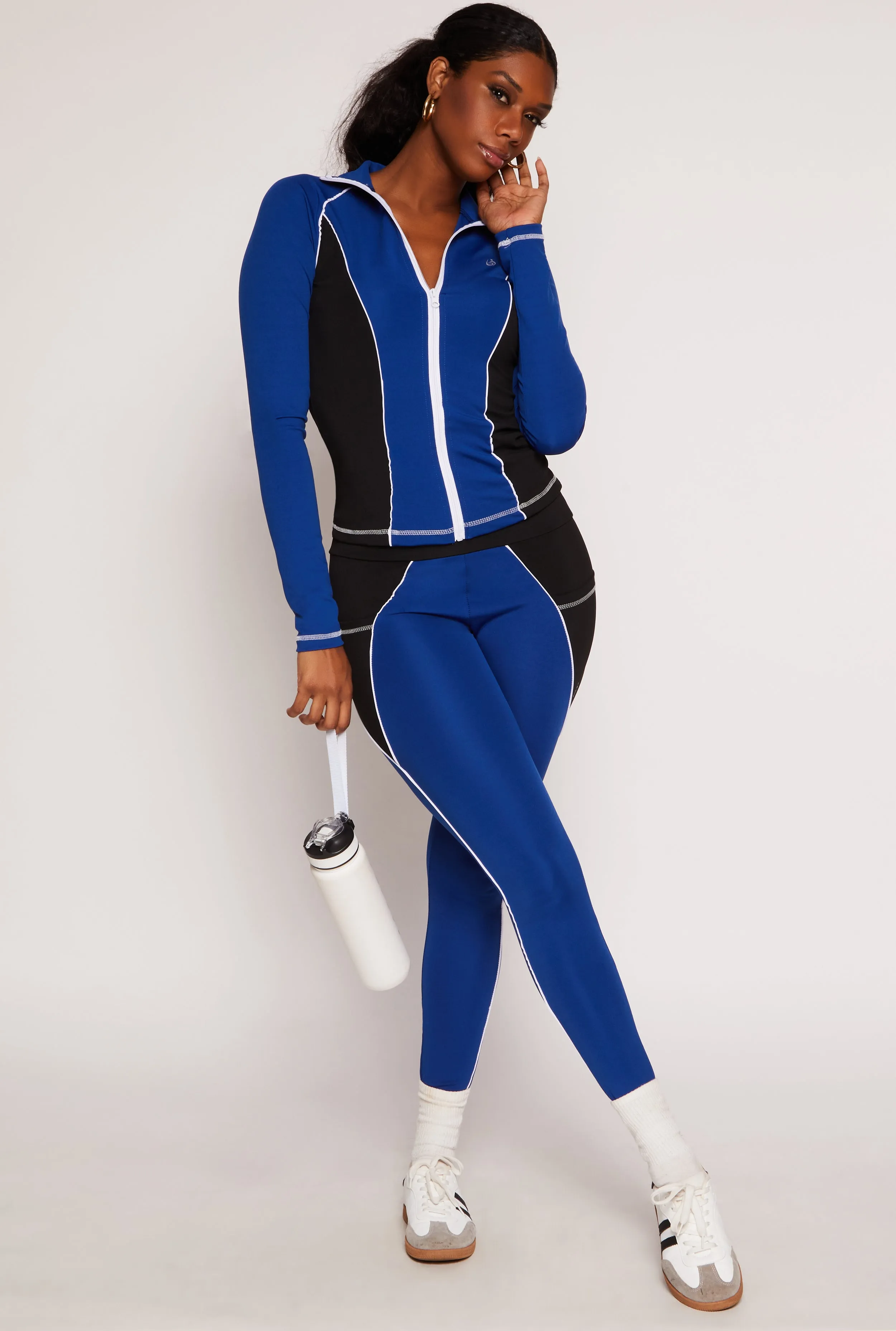 Contrast Piping Color Block Leggings sold by Rainbow