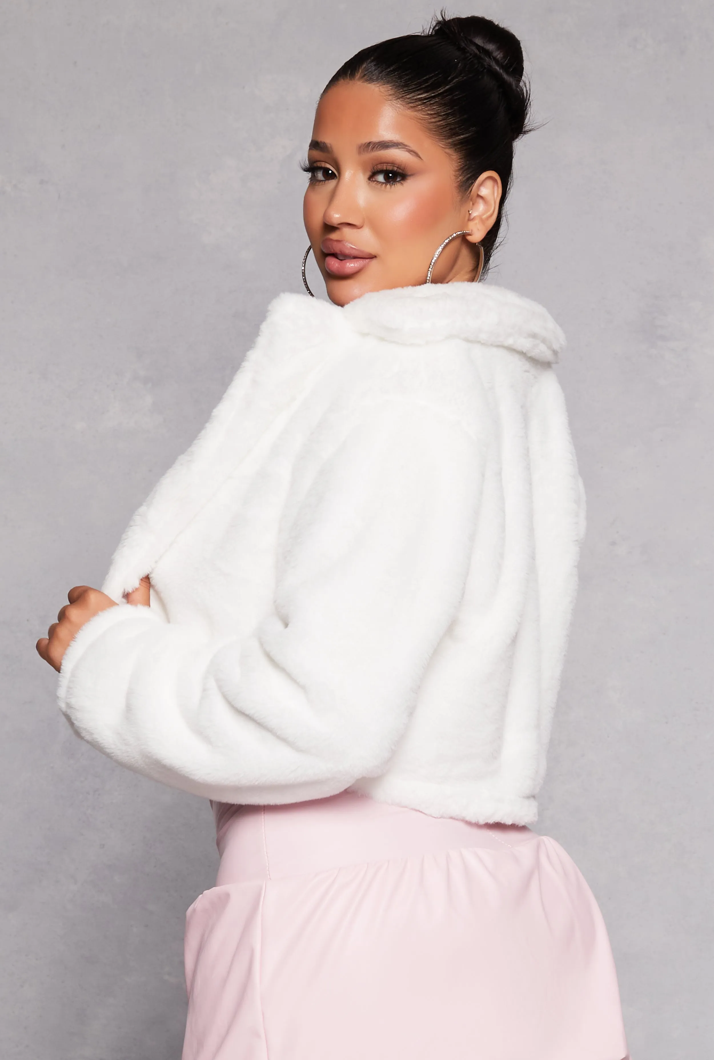 Faux Fur Cropped Jacket sold by Rainbow product image thumbnail 3