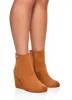 Side Zip Wedge Booties sold by Rainbow
