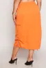 Plus Size Cargo Midi Skirt sold by Rainbow