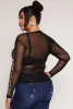 Plus Size Geometric Rhinestone Studded Top sold by Rainbow