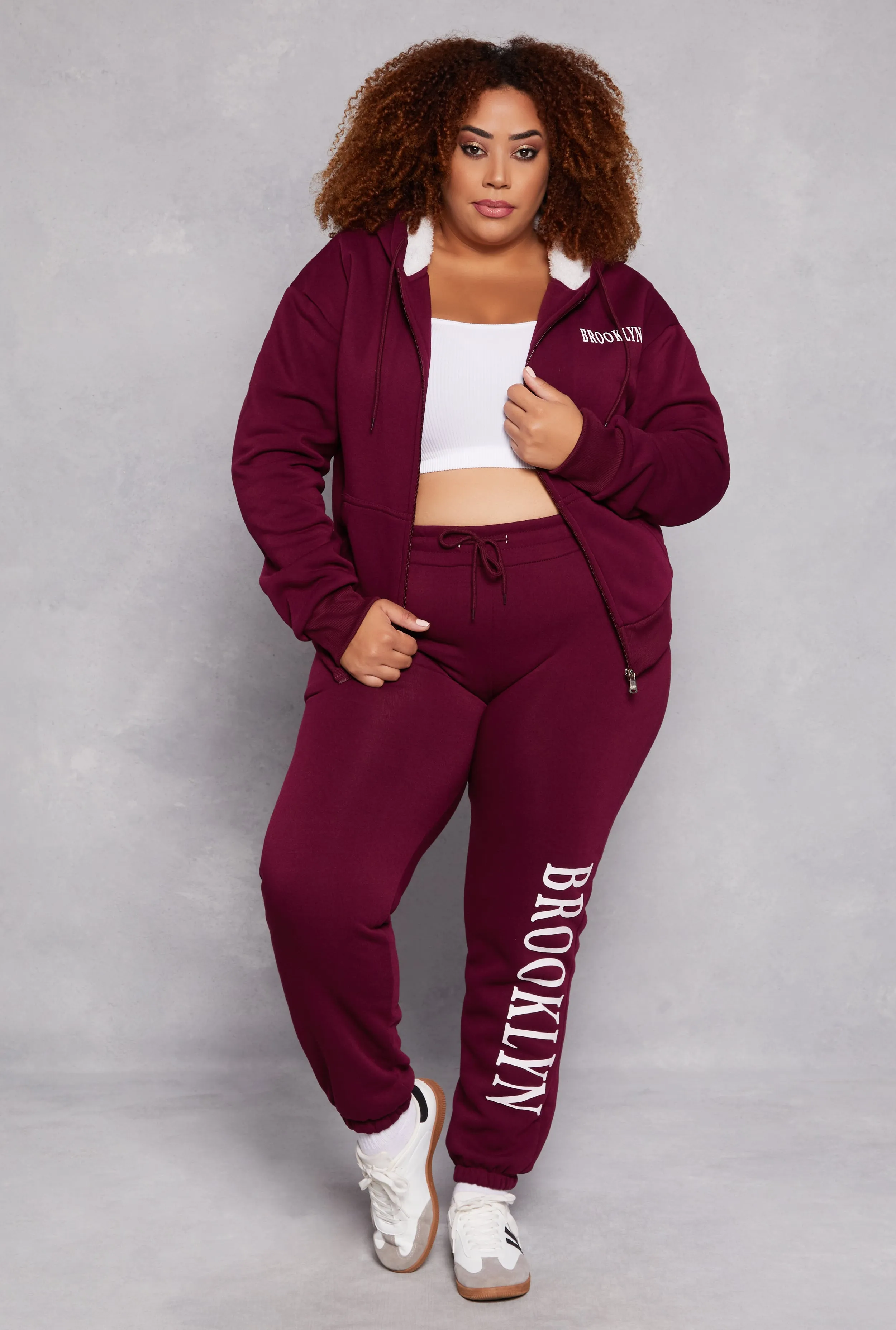 Plus Size City Graphic Zip Front Hoodie sold by Rainbow product image thumbnail 2