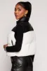 Almost Famous Color Block Zip Front Vest sold by Rainbow