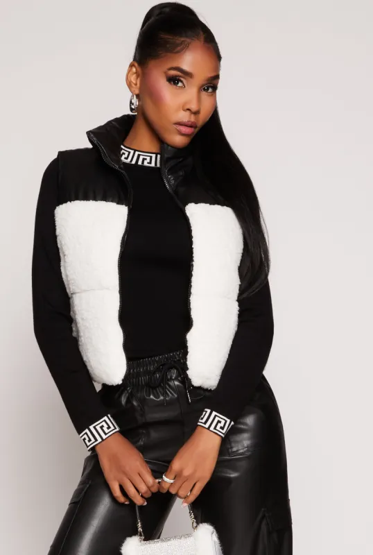 Almost Famous Color Block Zip Front Vest sold by Rainbow