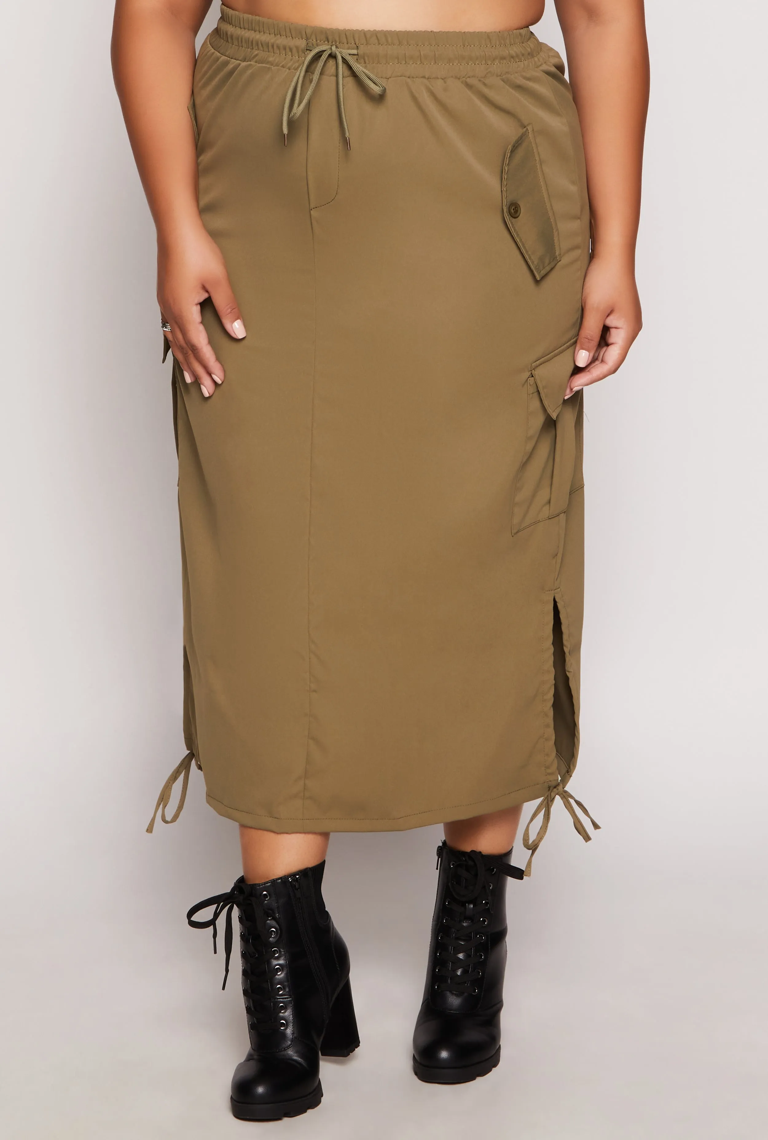 Plus Size Cargo Midi Skirt sold by Rainbow product image thumbnail 2
