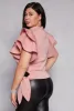 Plus Size Scuba Tiered Sleeve Top sold by Rainbow