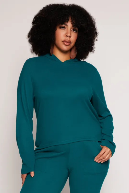 Plus Size Pullover Hooded Sweatshirt sold by Rainbow