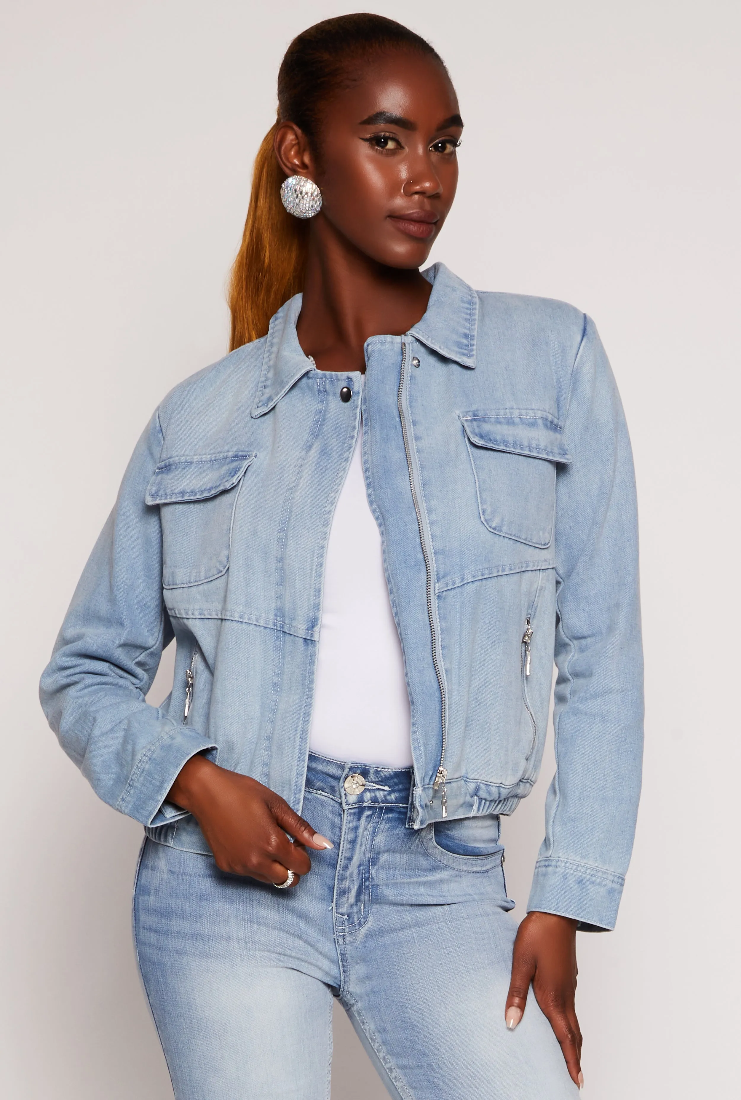 Haute Monde Sherpa Lined Denim Jacket sold by Rainbow product image thumbnail 5