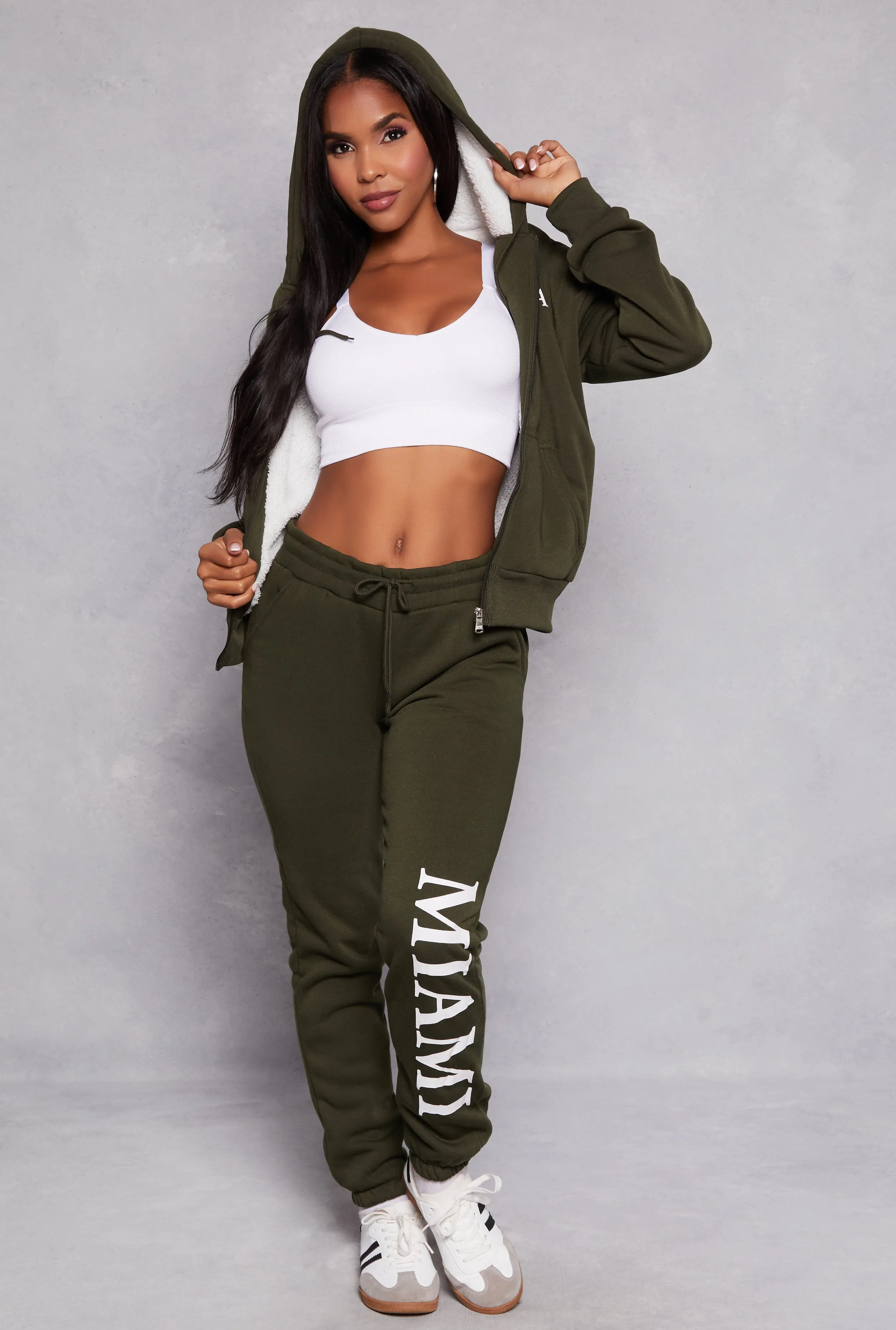 City Graphic Sherpa Lined Zip Front Hoodie sold by Rainbow product image thumbnail 2