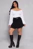 Double Buckle Detail Pleated Skirt sold by Rainbow