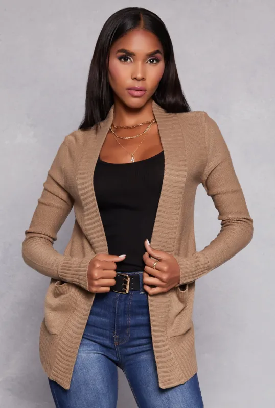 Open Front Pocket Cardigan sold by Rainbow