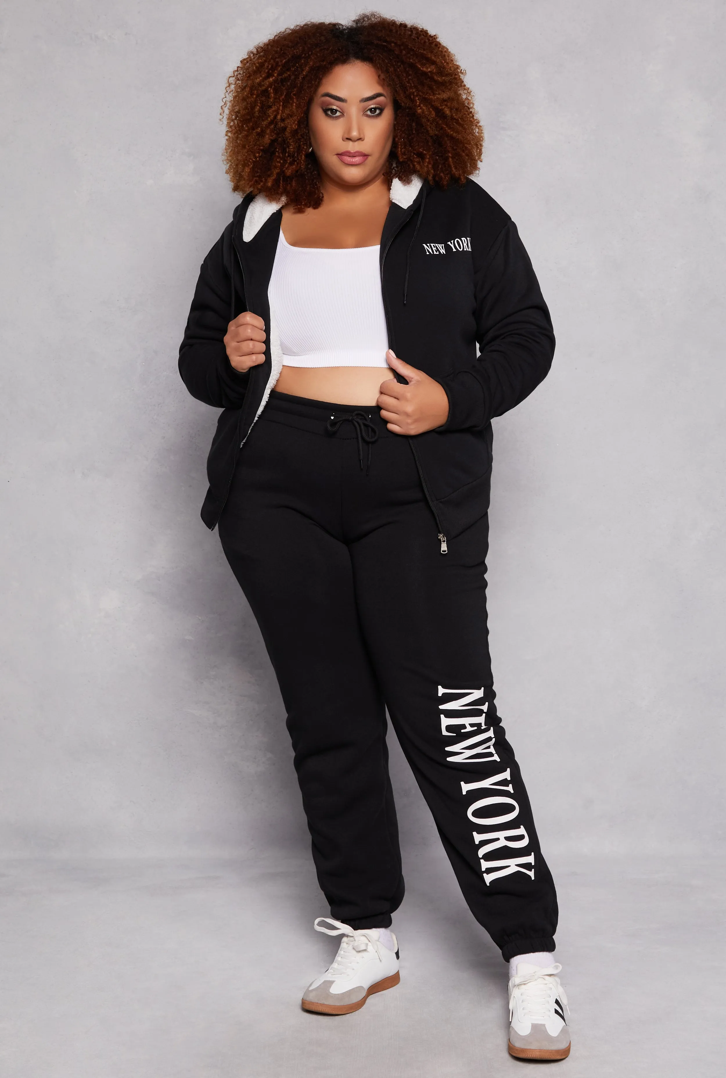 Plus Size City Graphic Zip Front Hoodie sold by Rainbow product image thumbnail 2