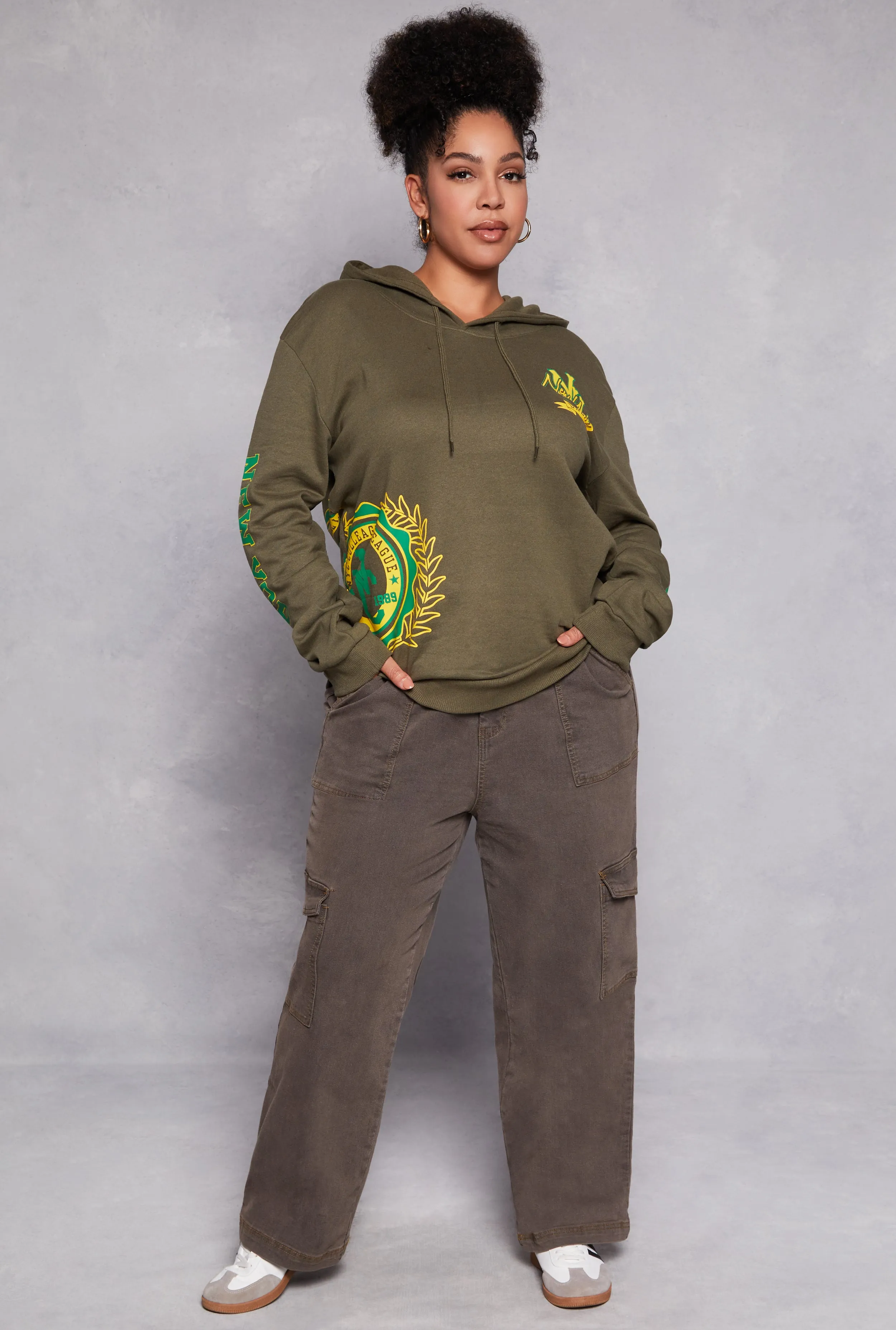 Plus Size New York Graphic Pullover Hoodie sold by Rainbow product image thumbnail 2