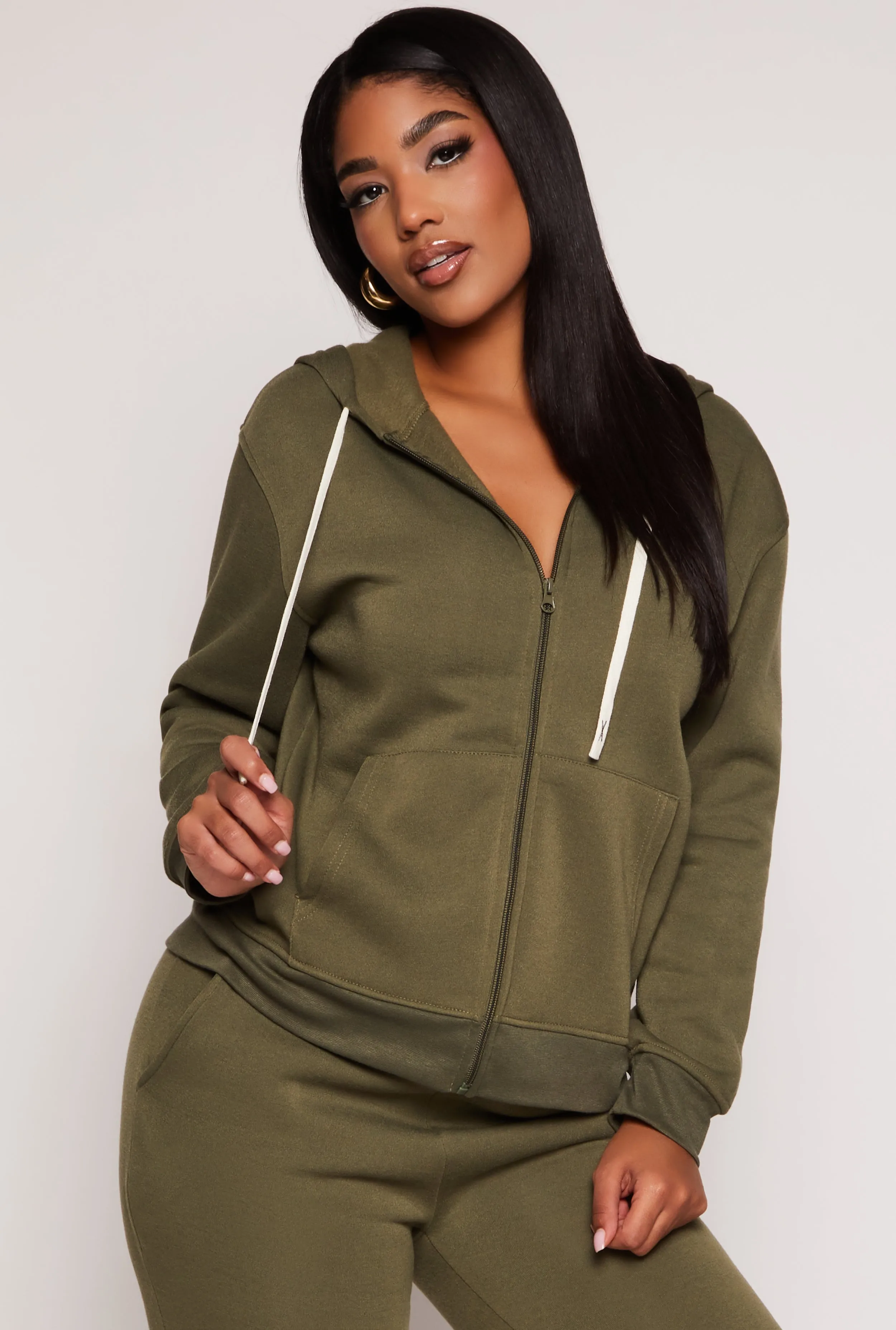 Zip Front Hooded Sweatshirt sold by Rainbow