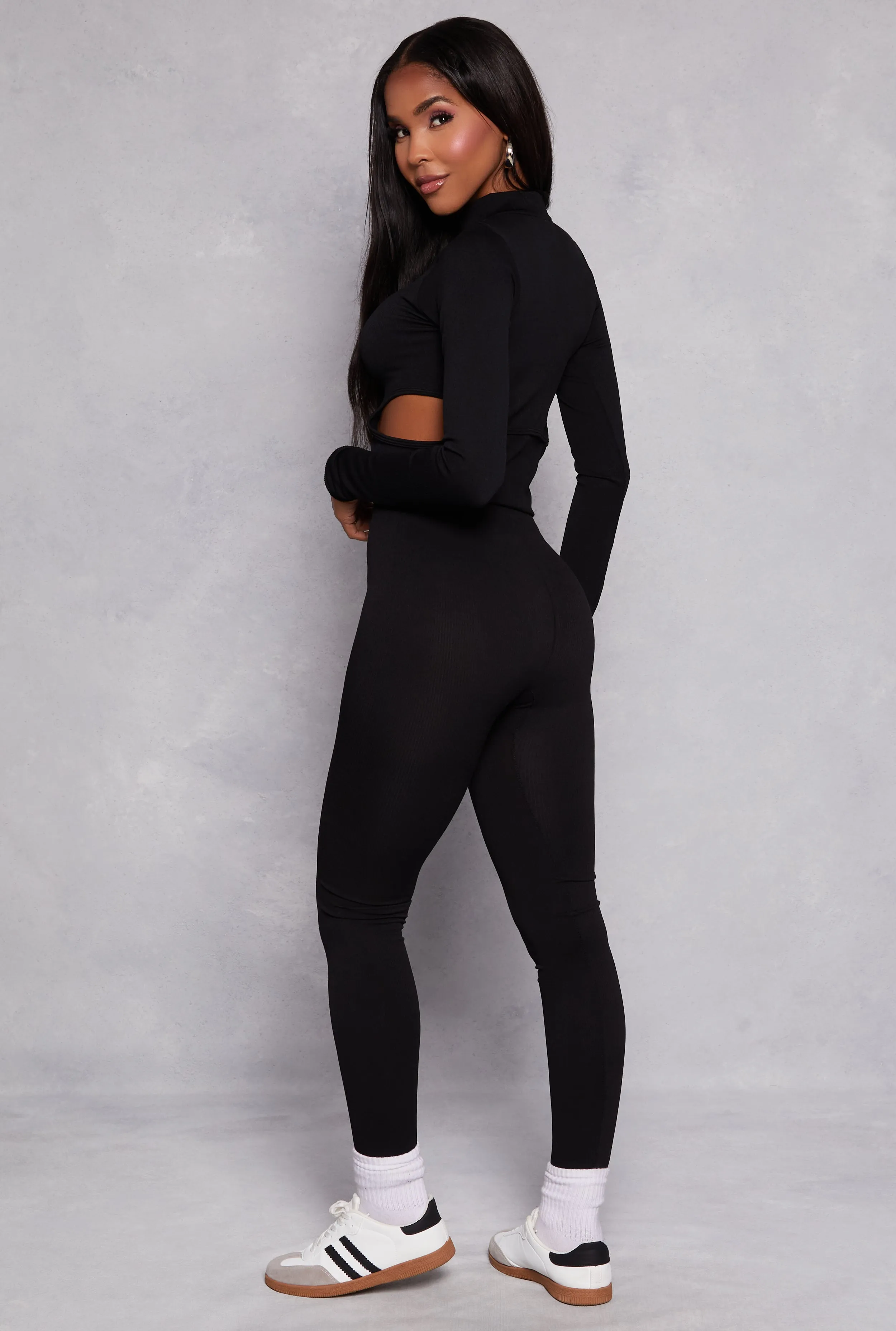 Ribbed Knit Cut Out Detail Top and Leggings sold by Rainbow product image thumbnail 3