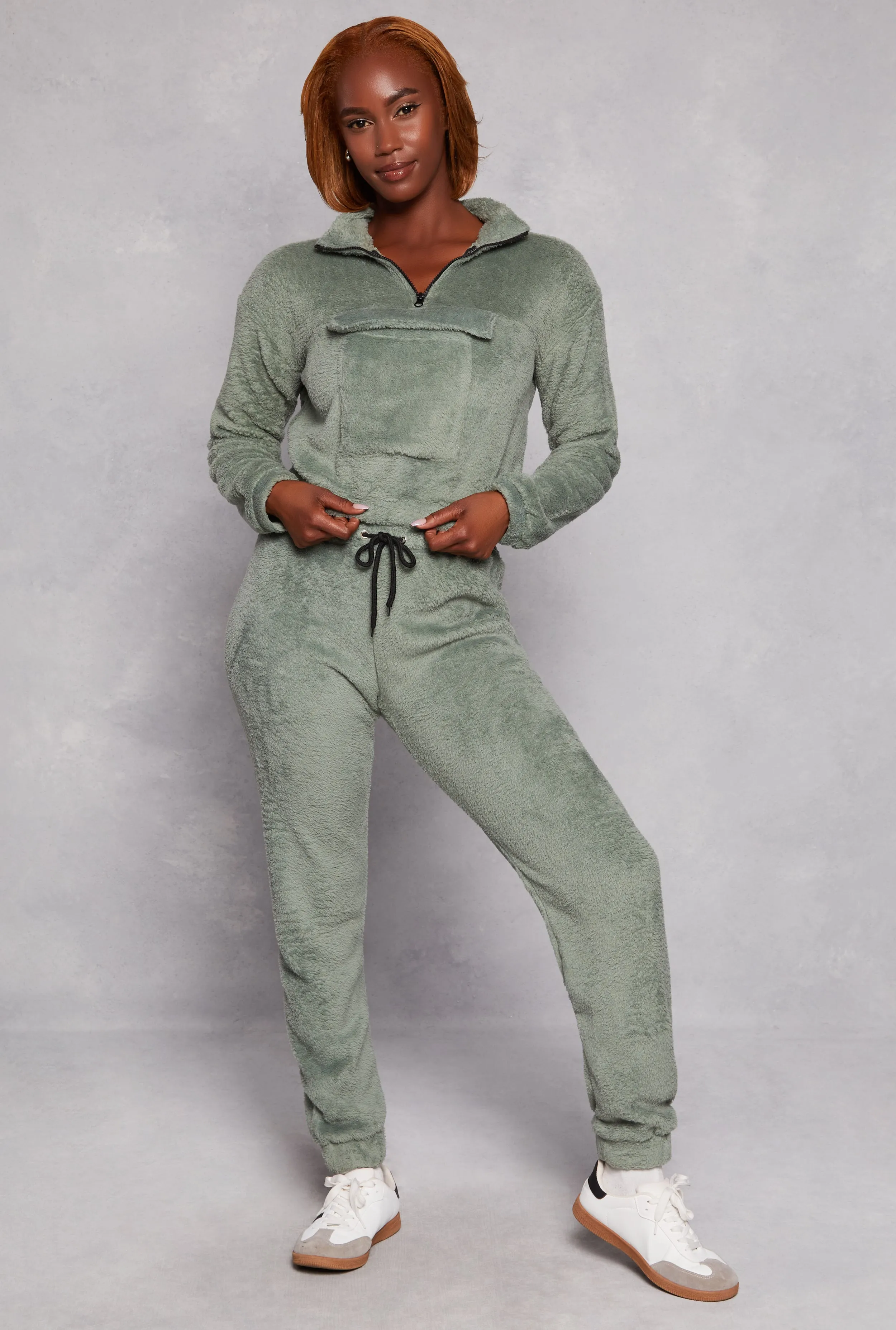 Plush Drawstring Joggers sold by Rainbow