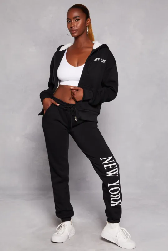 City Graphic Drawstring Joggers sold by Rainbow