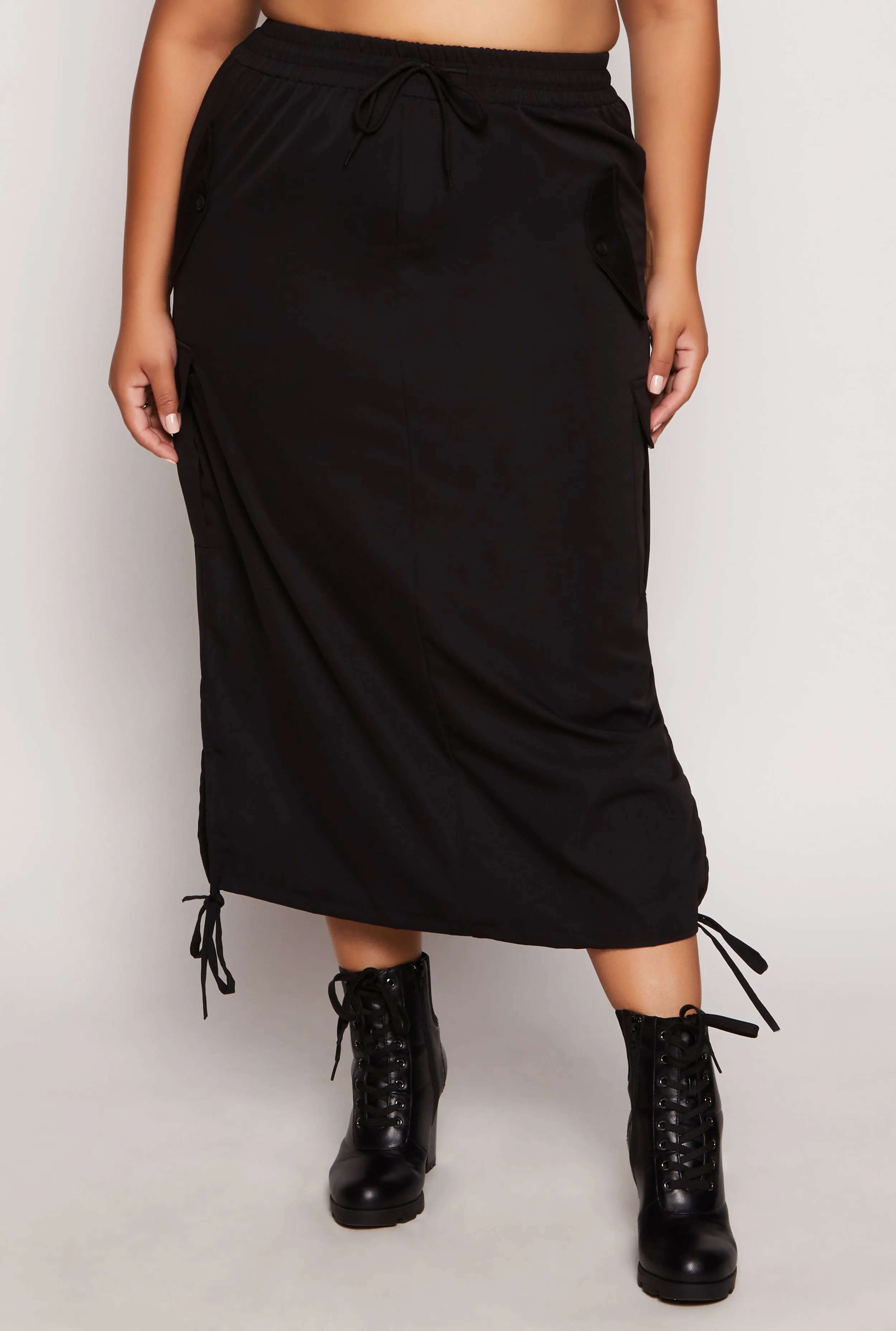 Plus Size Cargo Midi Skirt sold by Rainbow product image thumbnail 2