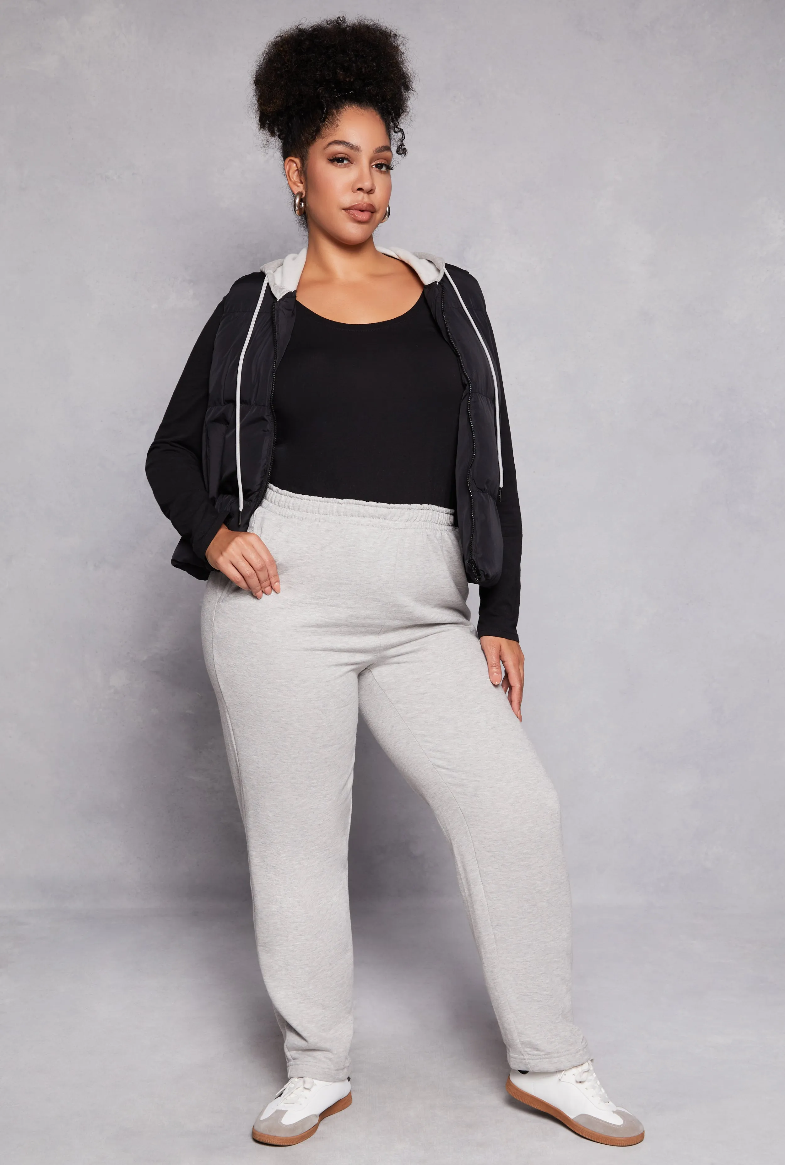 Plus Size Almost Famous High Waist Sweatpants sold by Rainbow