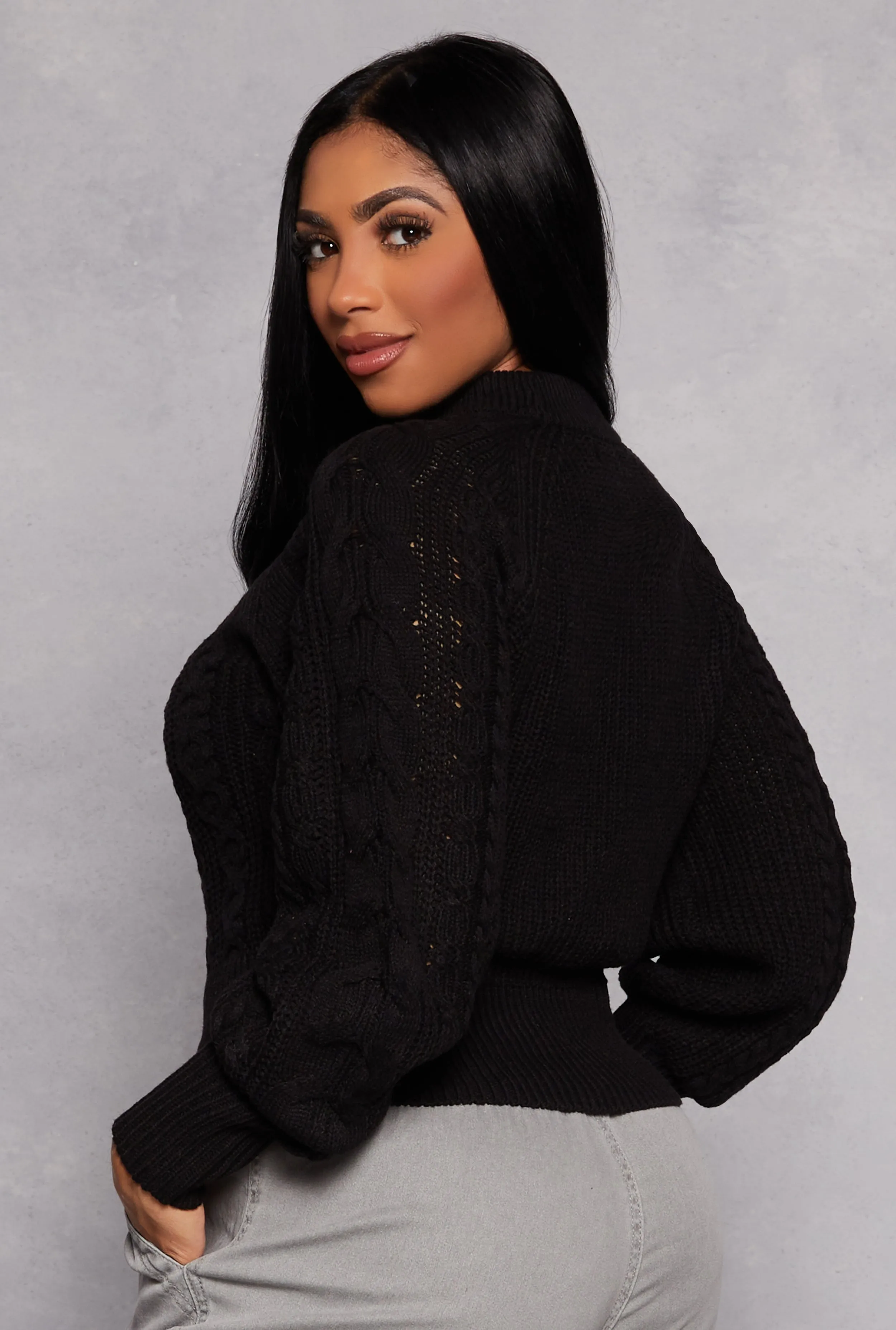 Cable Knit Pullover Sweater sold by Rainbow product image thumbnail 3