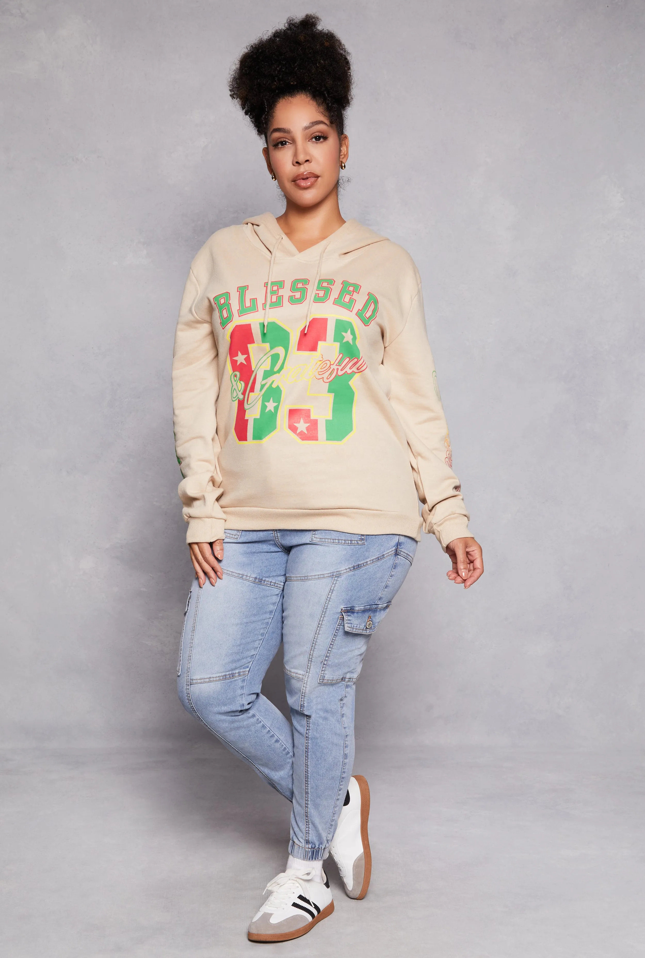 Plus Size Graphic Pullover Hoodie sold by Rainbow product image thumbnail 2