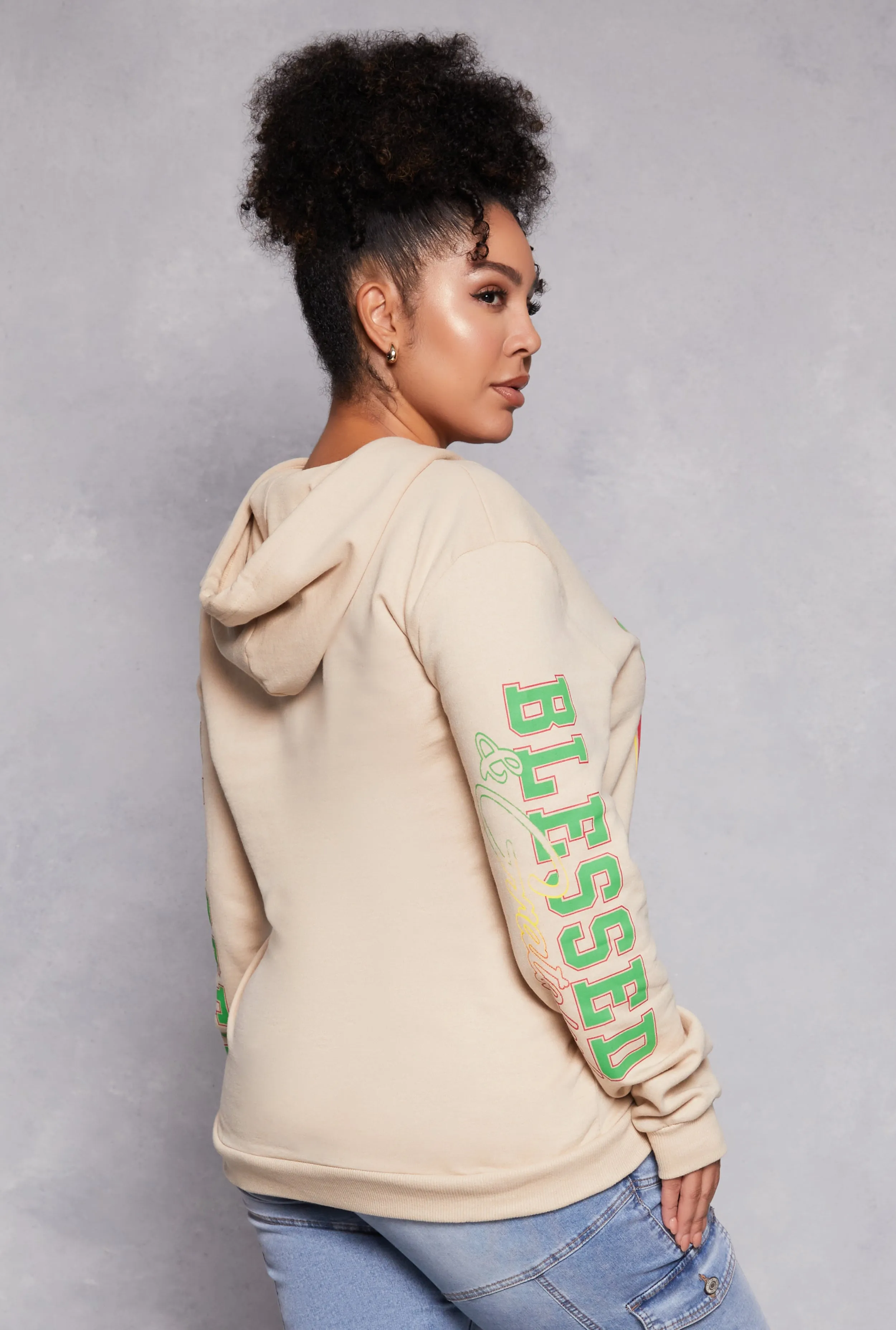 Plus Size Graphic Pullover Hoodie sold by Rainbow product image thumbnail 3