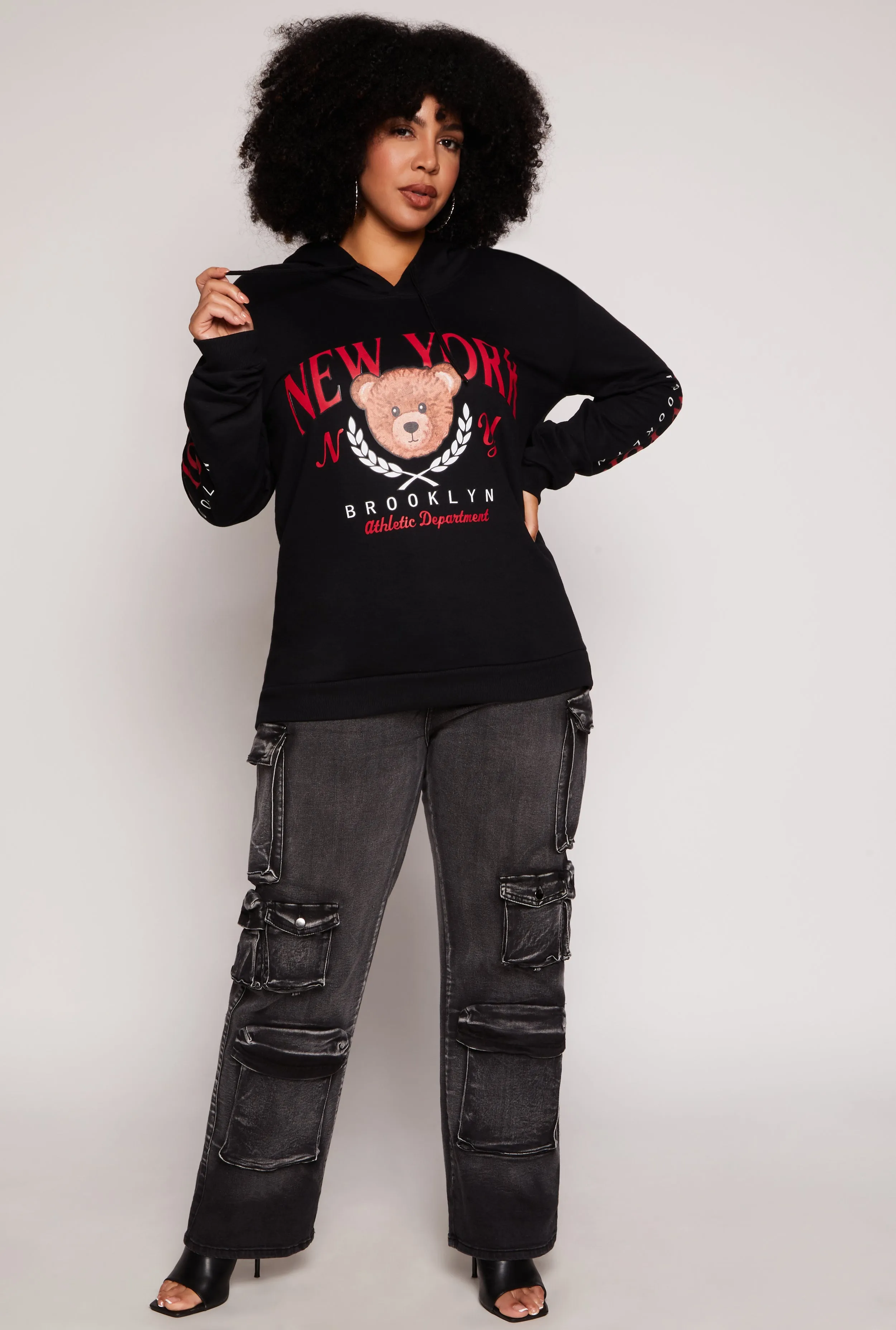 Plus Size New York Brooklyn Pullover Hoodie sold by Rainbow product image thumbnail 2