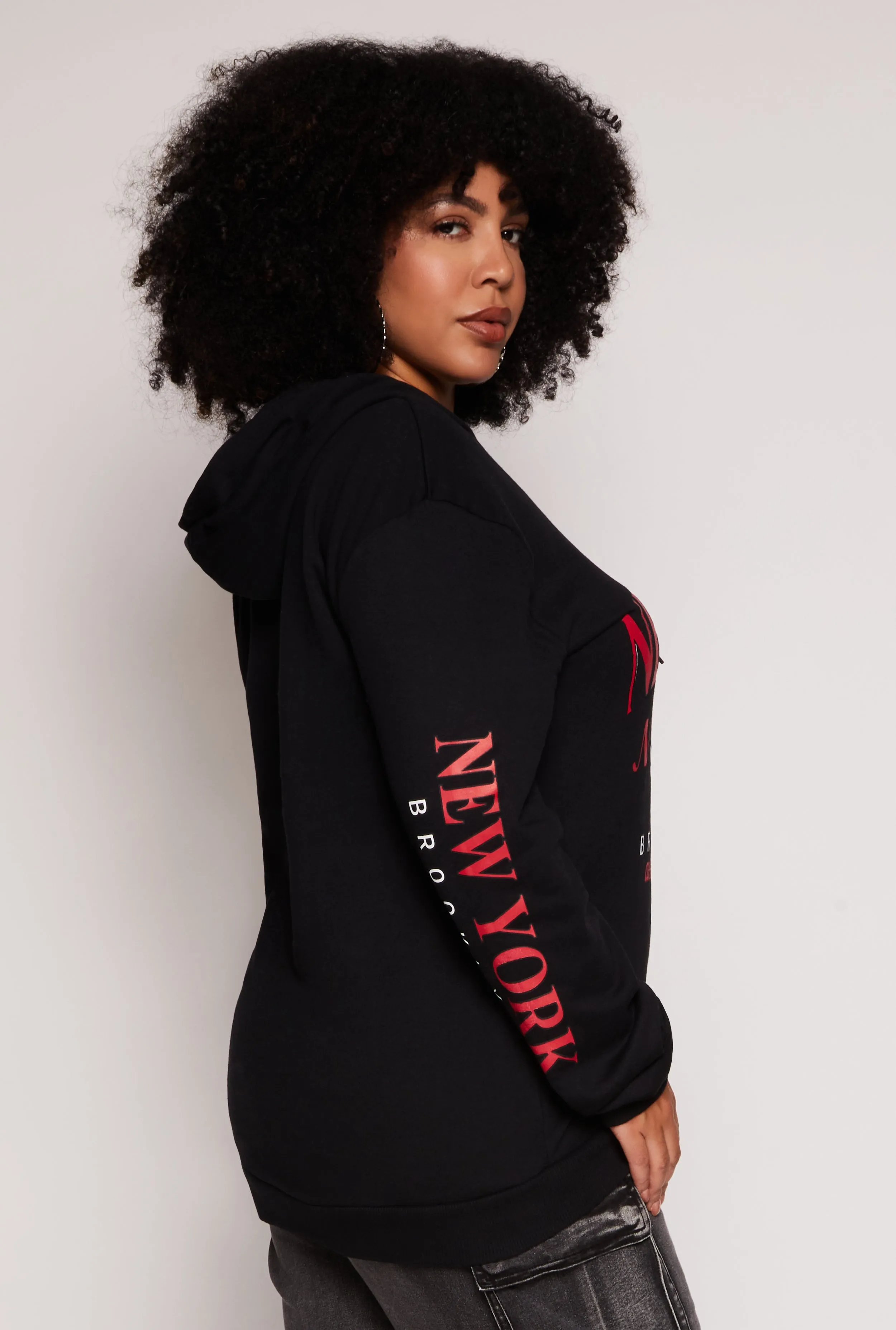 Plus Size New York Brooklyn Pullover Hoodie sold by Rainbow product image thumbnail 3