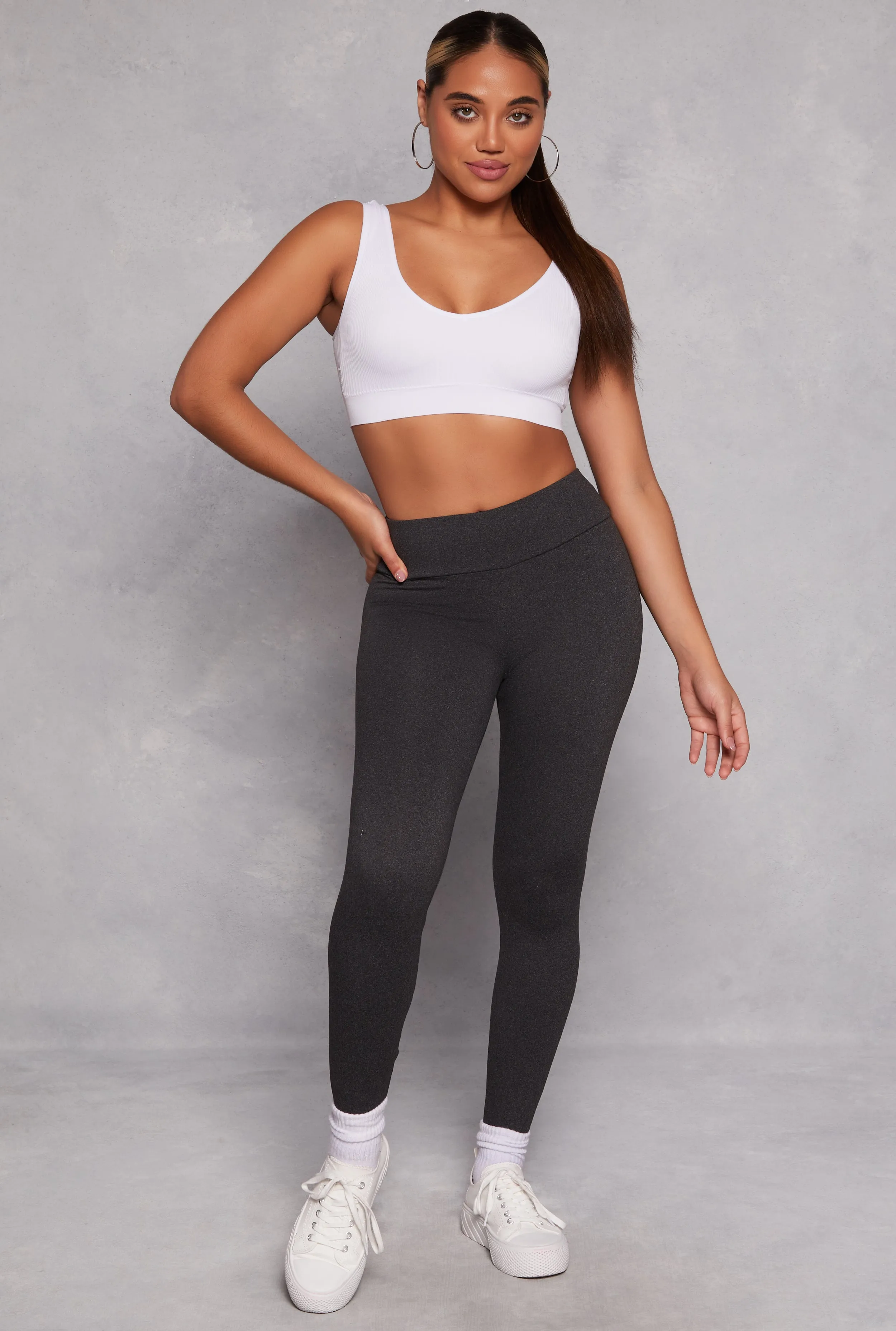 Brush Knit High Waisted Leggings sold by Rainbow