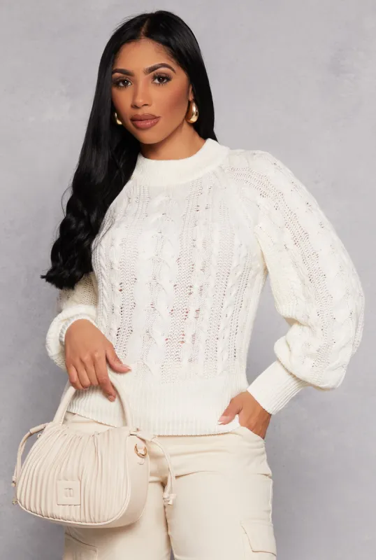Cable Knit Pullover Sweater sold by Rainbow
