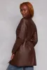Faux Leather Tie Waist Belted Coat sold by Rainbow