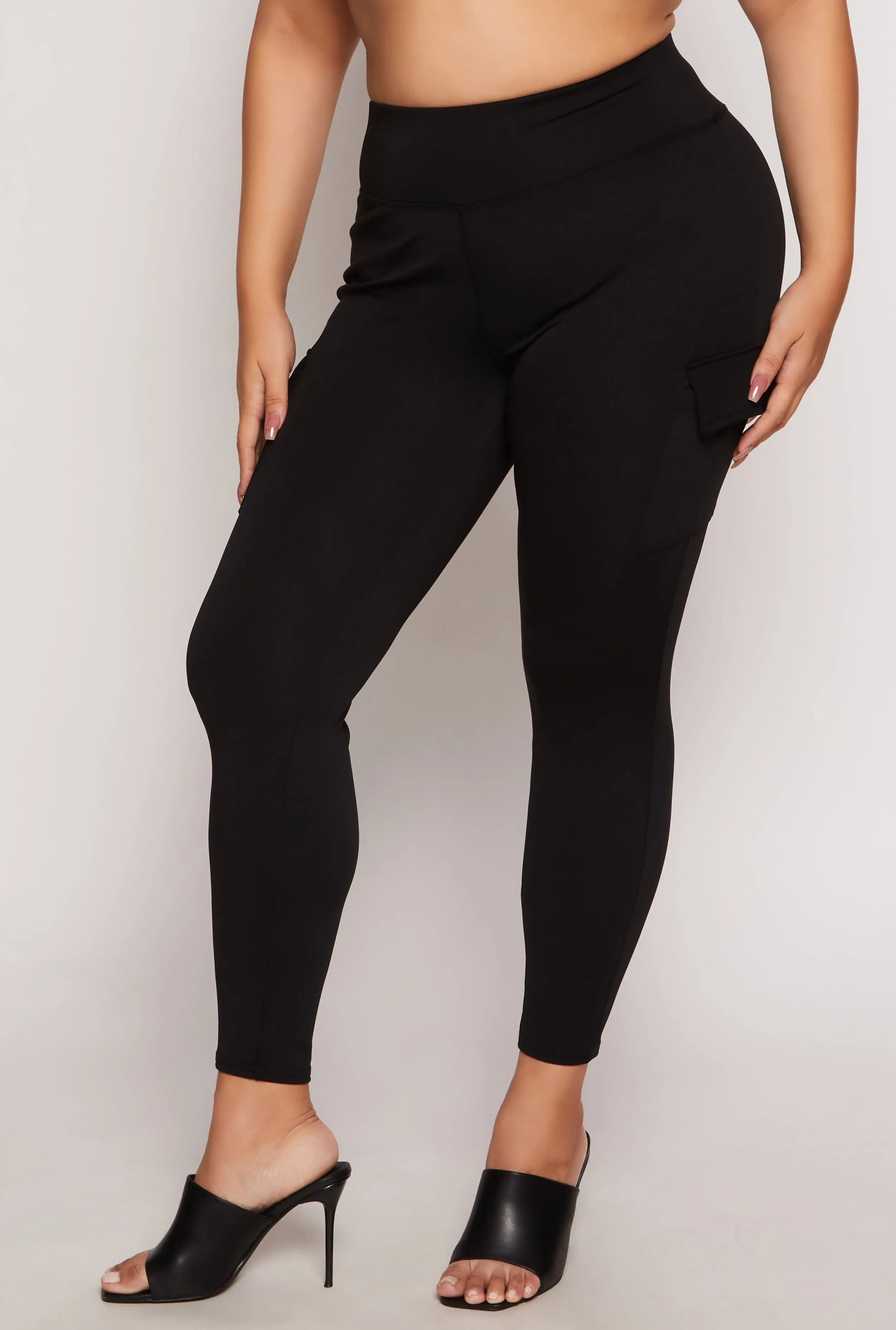 Plus Size Cargo Pocket Leggings sold by Rainbow product image thumbnail 2