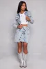 Daisy Acid Wash Cropped Jean Jacket sold by Rainbow