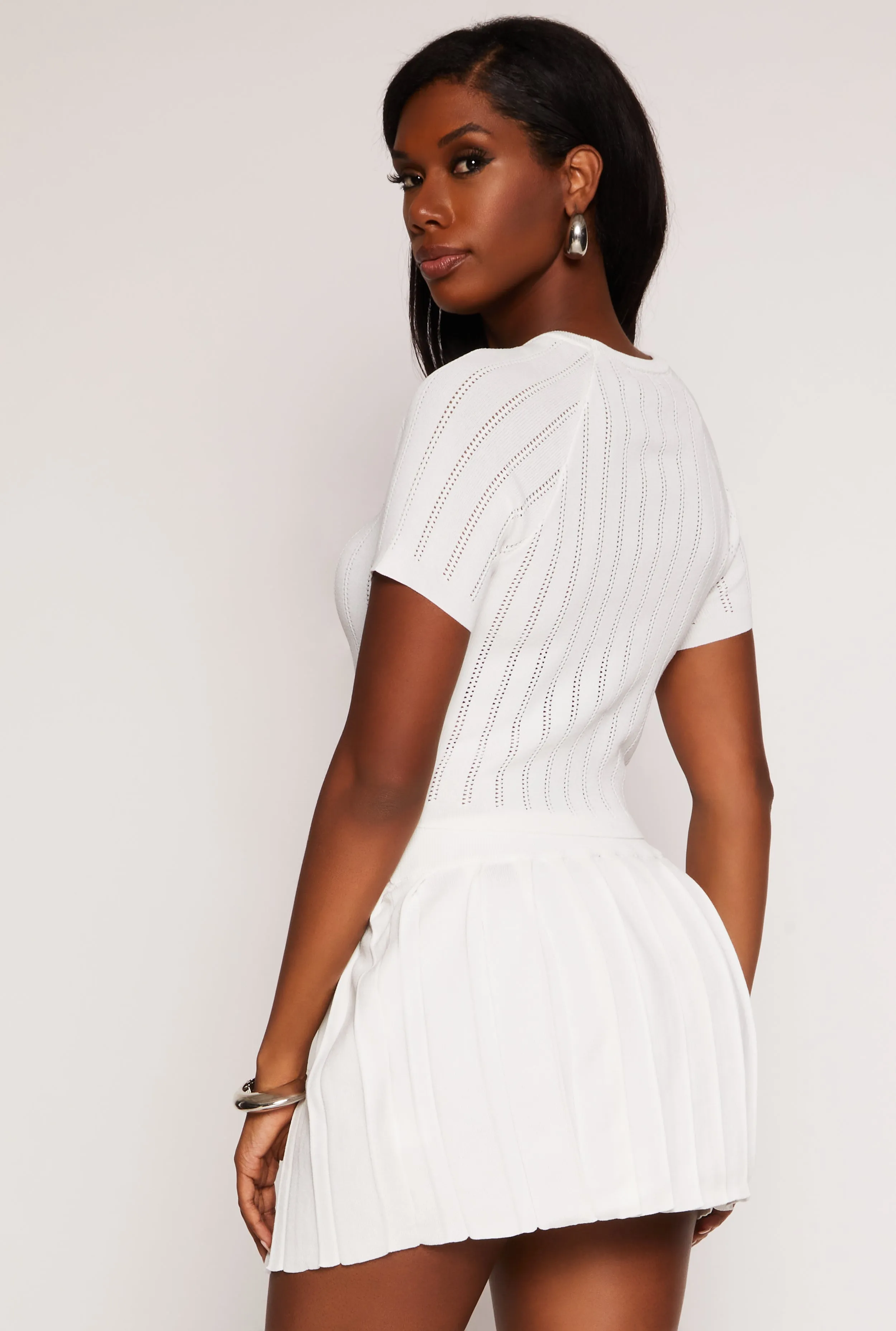 Faux Button Detail Cut Out Top sold by Rainbow product image thumbnail 3