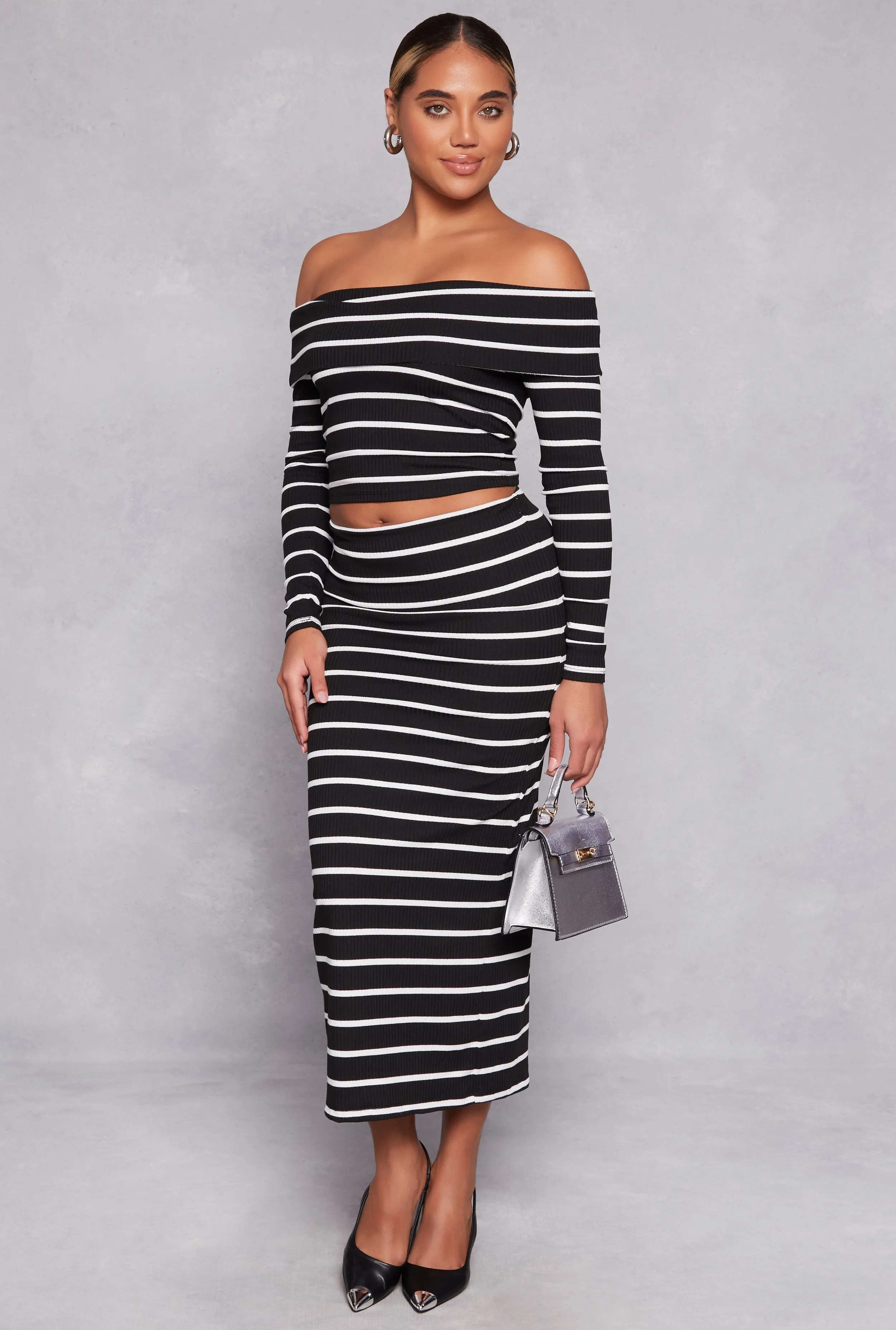 Madden Girl Striped Maxi Skirt sold by Rainbow