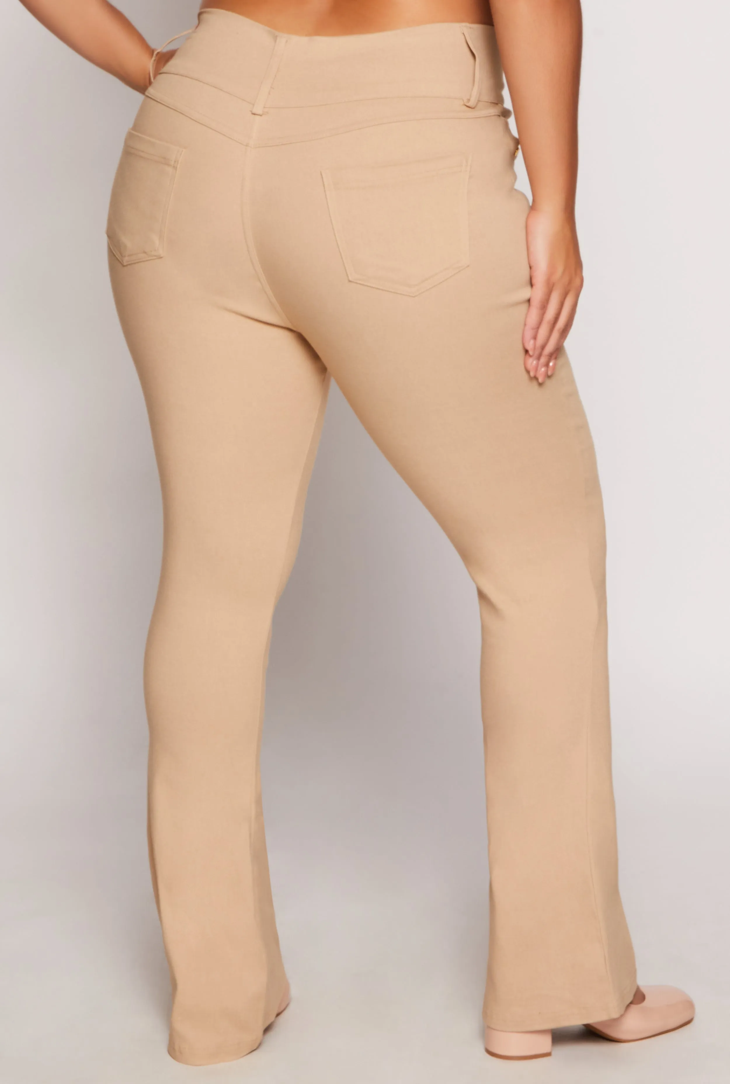 Plus Size Triple Button Boot Cut Pants sold by Rainbow product image thumbnail 3