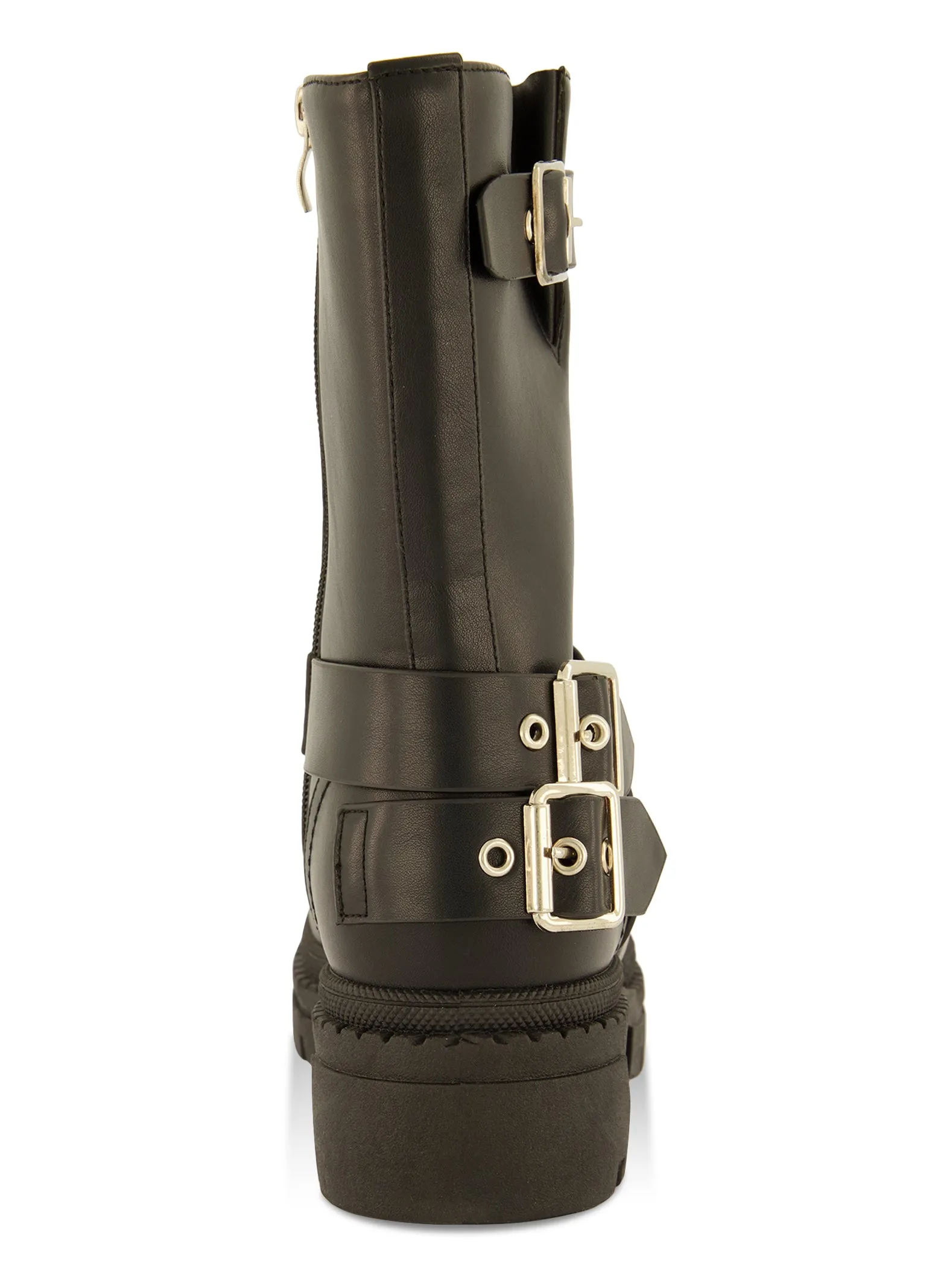 Faux Leather Multi Buckle Biker Booties sold by Rainbow product image thumbnail 3