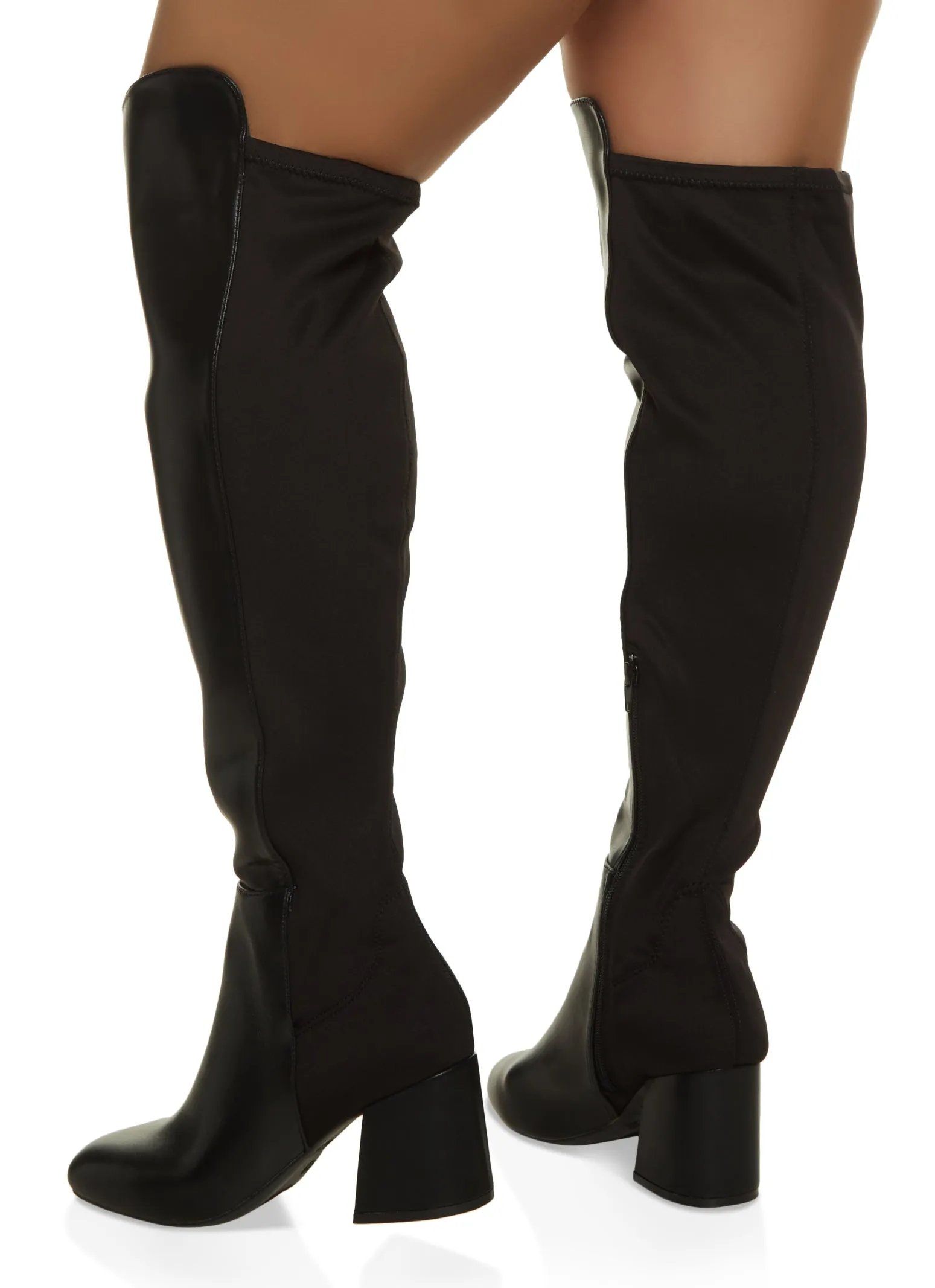 Block Heel Over The Knee Wide Calf Boots sold by Rainbow product image thumbnail 3