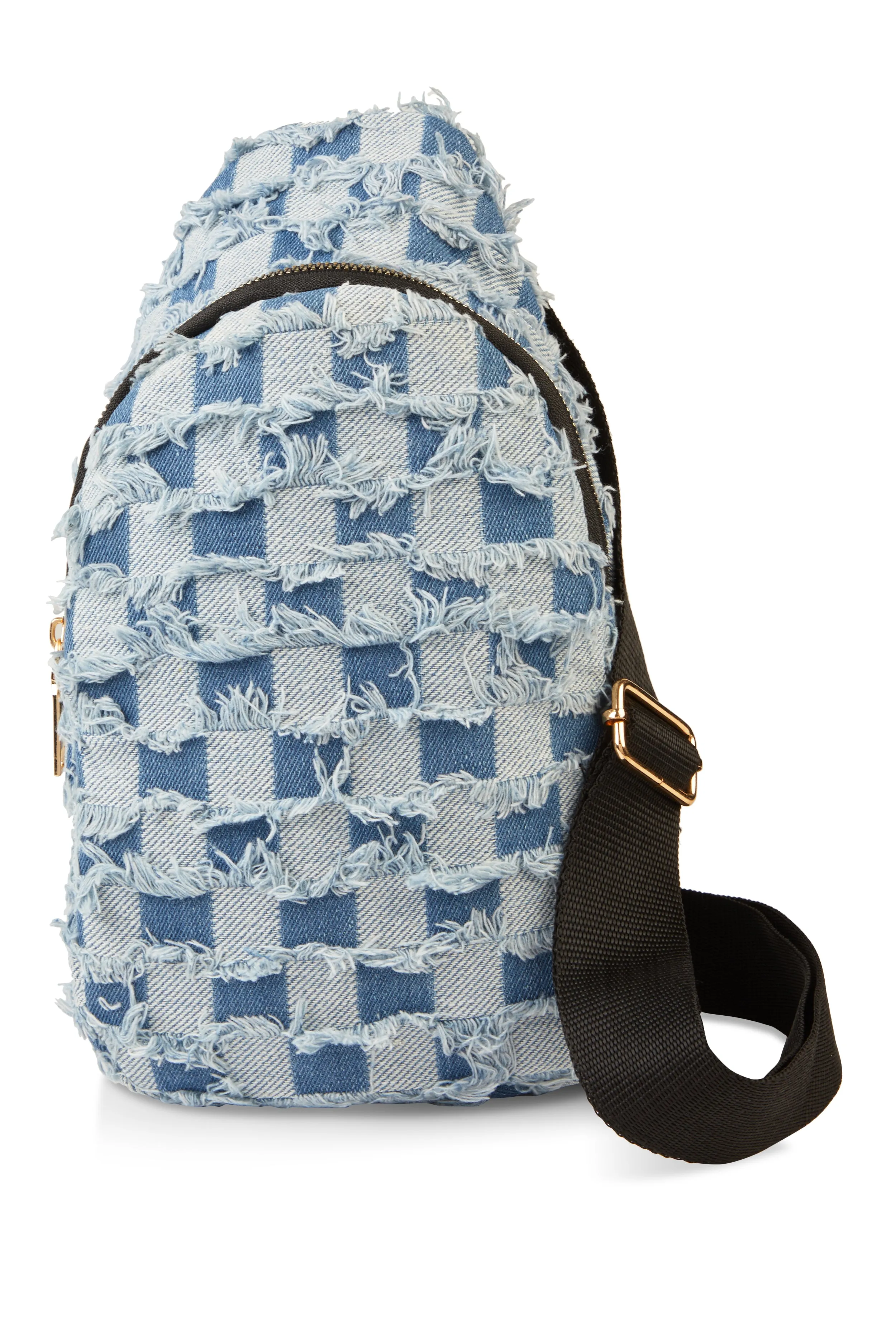 Denim Checkered Sling Backpack sold by Rainbow product image thumbnail 2