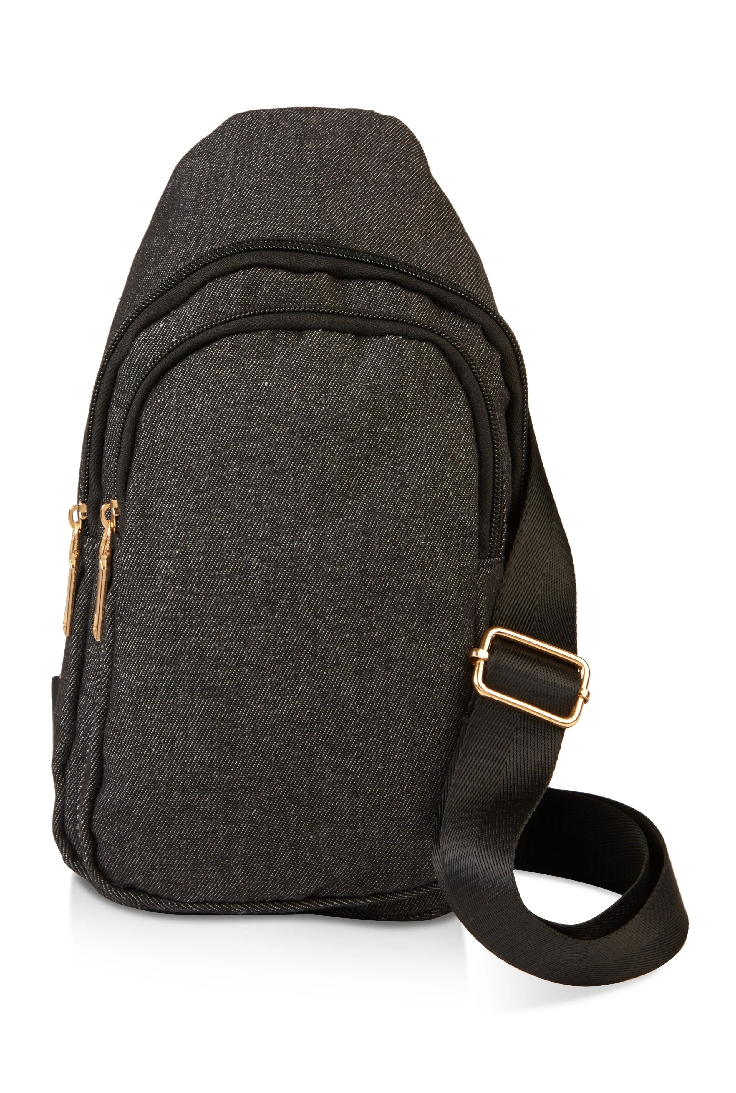 Denim Double Zip Sling Backpack sold by Rainbow product image thumbnail 2