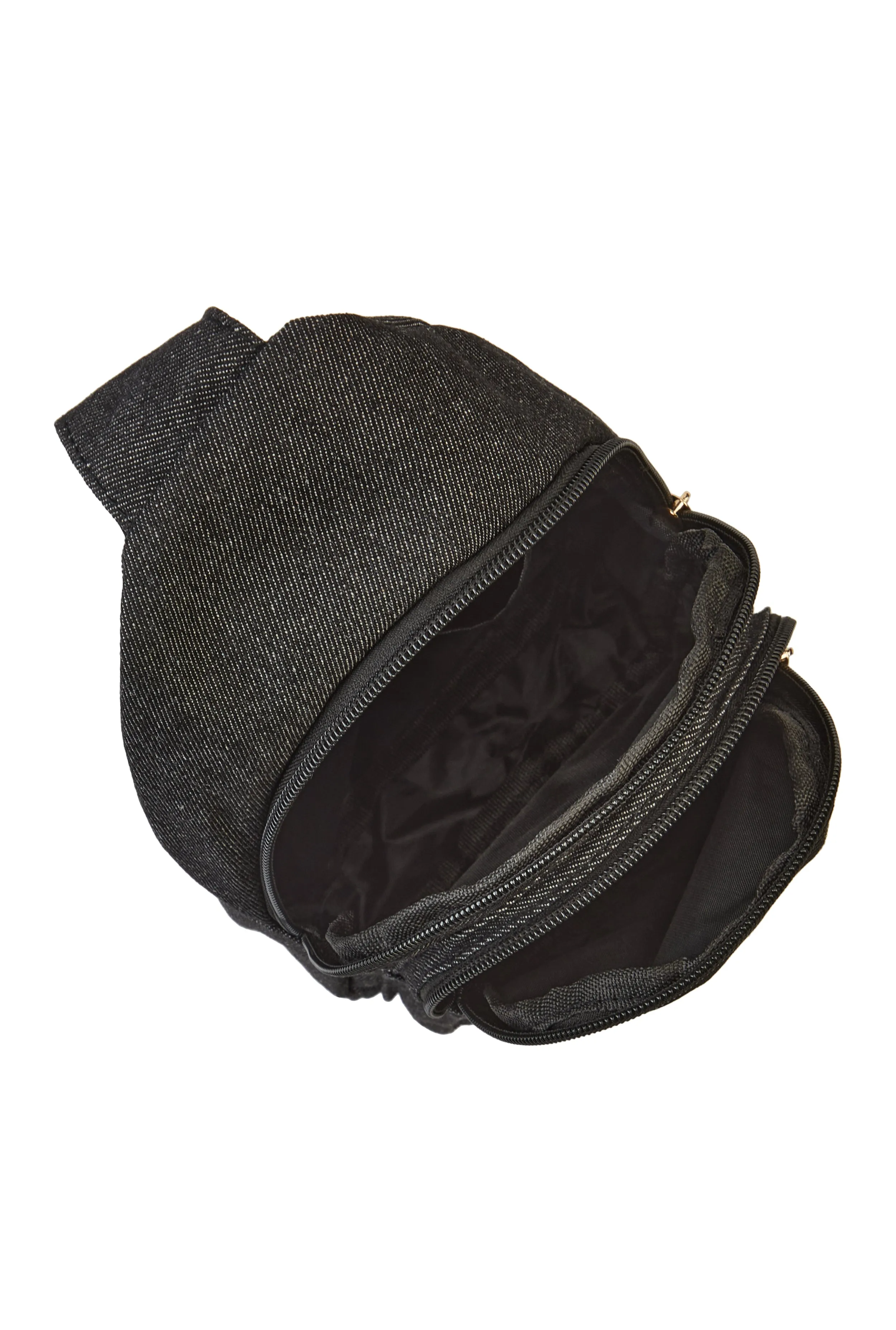 Denim Double Zip Sling Backpack sold by Rainbow product image thumbnail 3