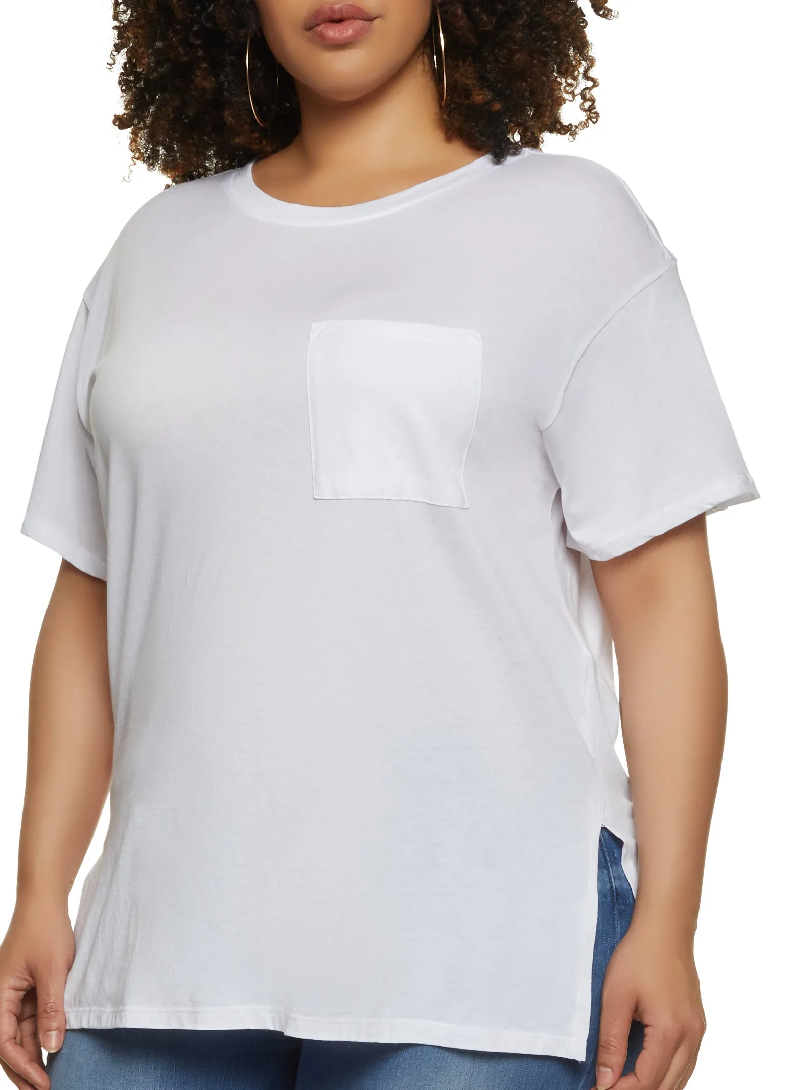 Plus Size Oversized Pocket T Shirt sold by Rainbow