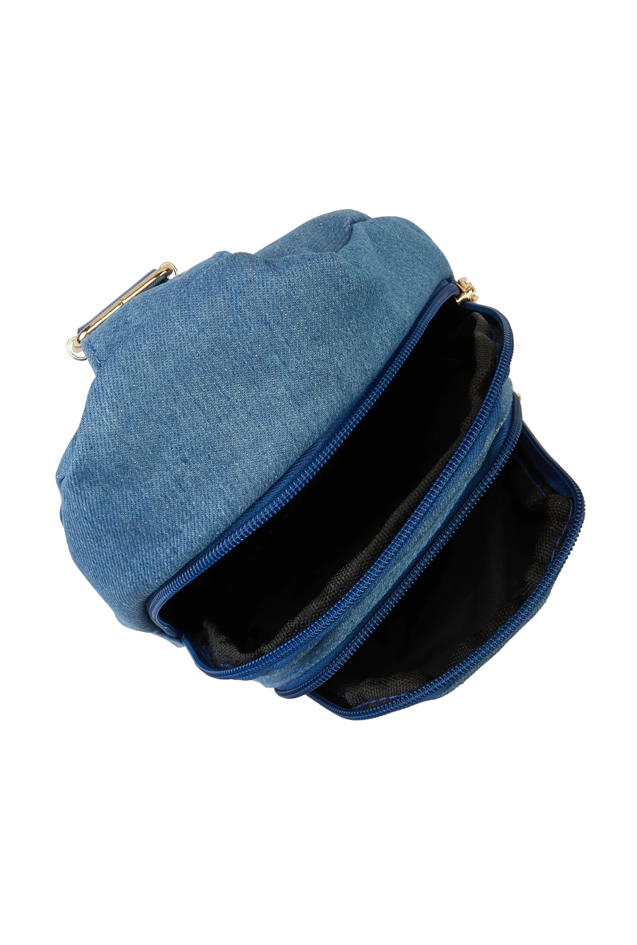 Denim Double Zip Sling Backpack sold by Rainbow product image thumbnail 3