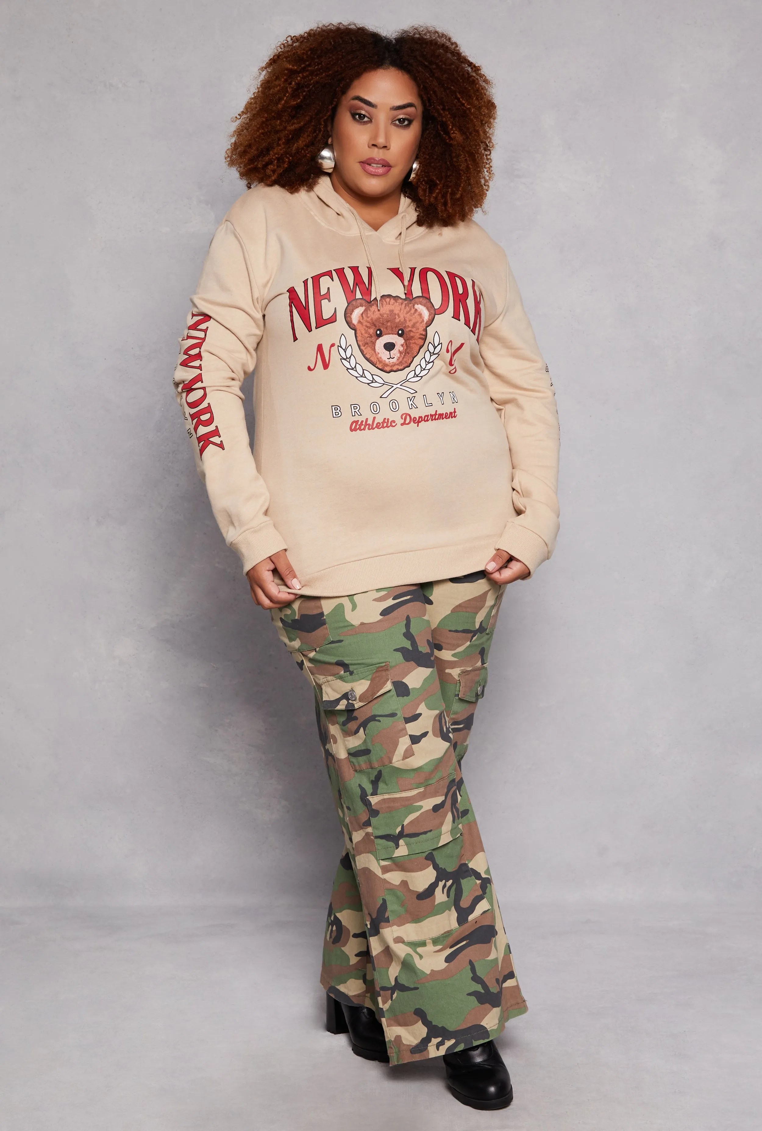 Plus Size New York Brooklyn Pullover Hoodie sold by Rainbow product image thumbnail 2