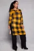 Plus Size Buffalo Plaid Henley Tunic Top sold by Rainbow