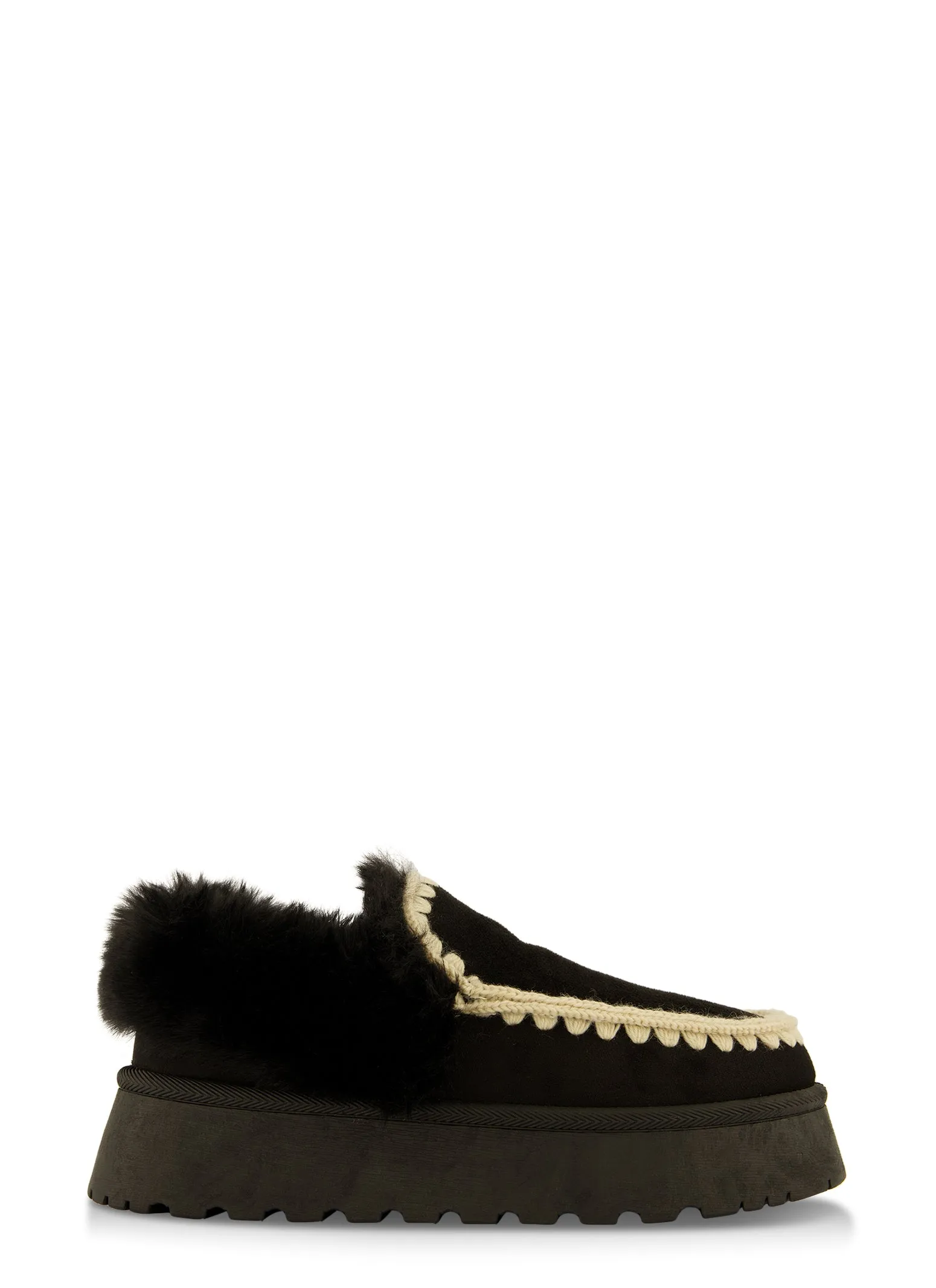 Faux Fur Lined Embroidered Moccasin Slippers sold by Rainbow product image thumbnail 2