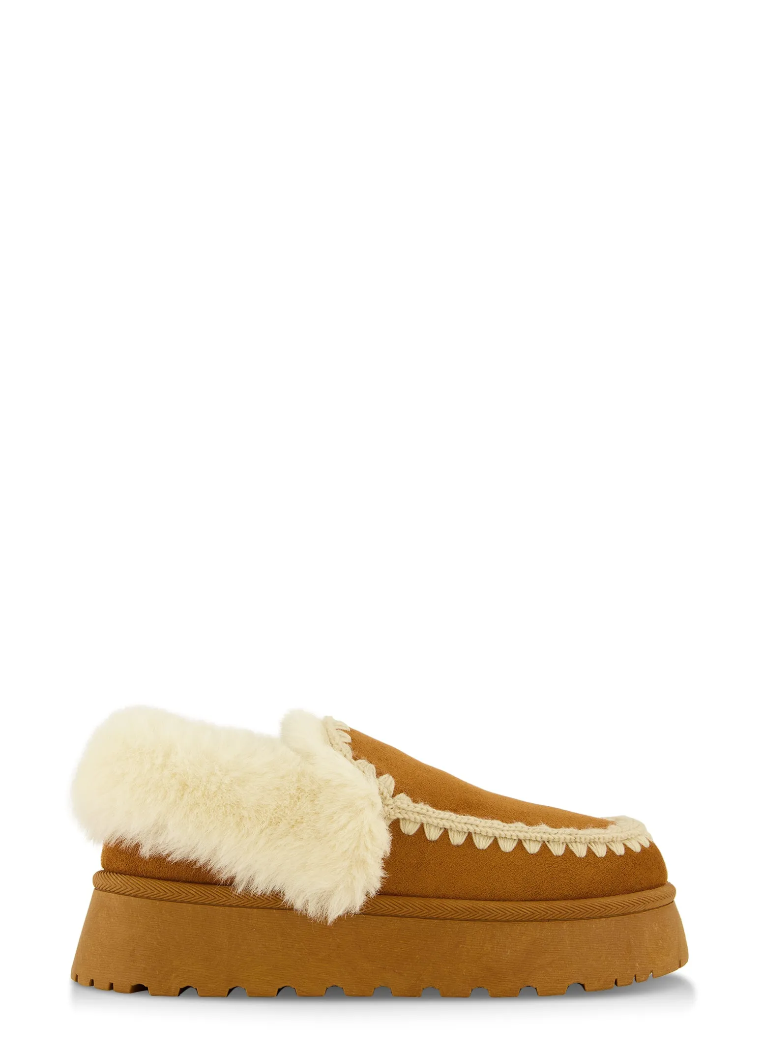 Faux Fur Lined Embroidered Moccasin Slippers sold by Rainbow product image thumbnail 2