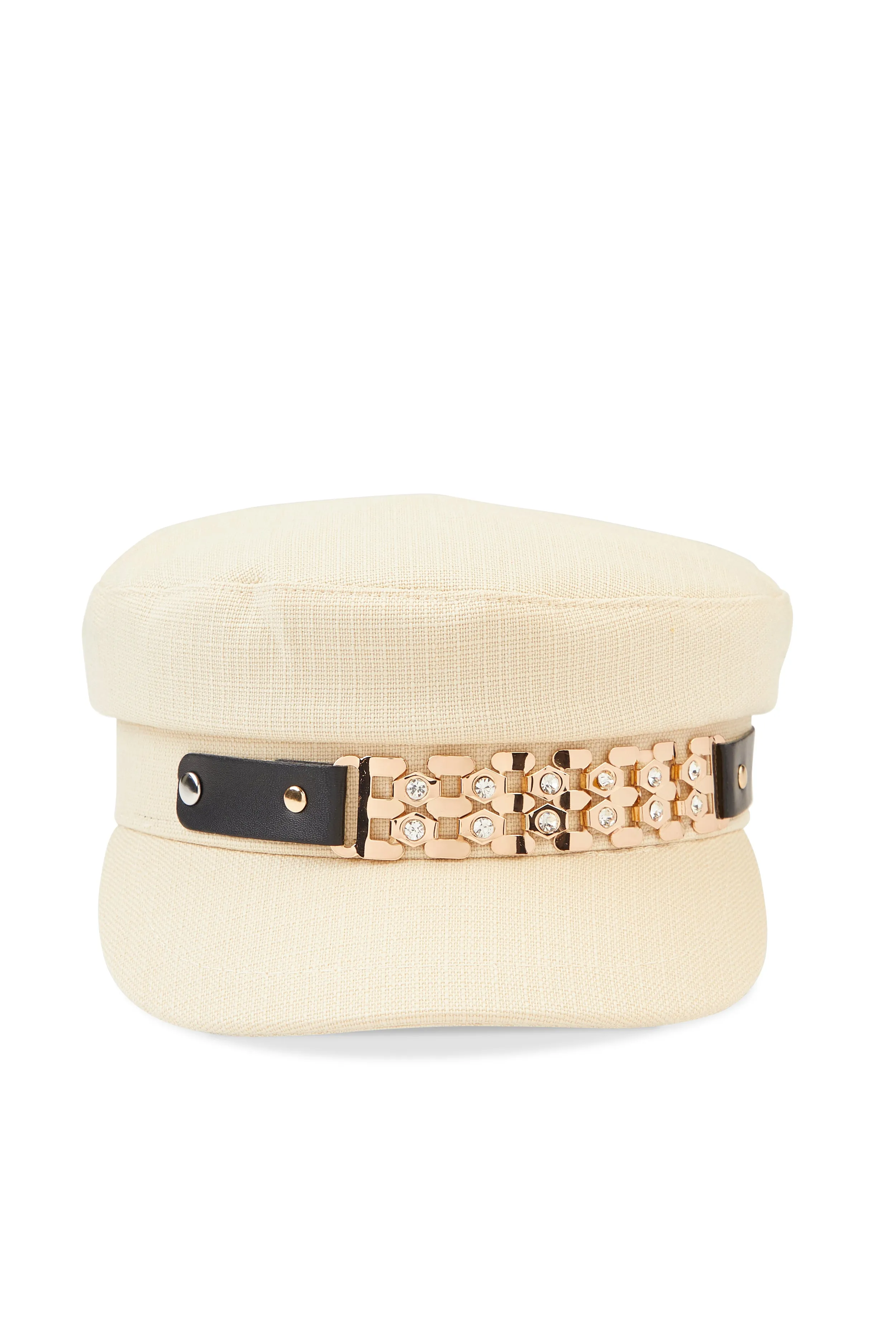Metallic Rhinestone Detail Cabbie Hat sold by Rainbow product image thumbnail 2
